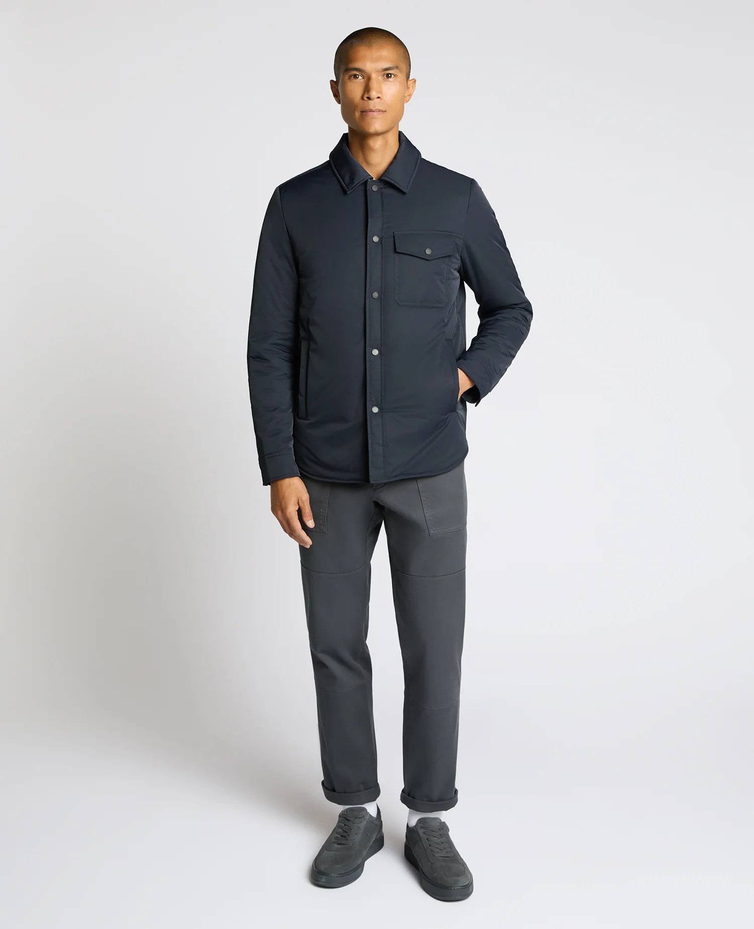 Padded Button-Up Jacket - Image 2