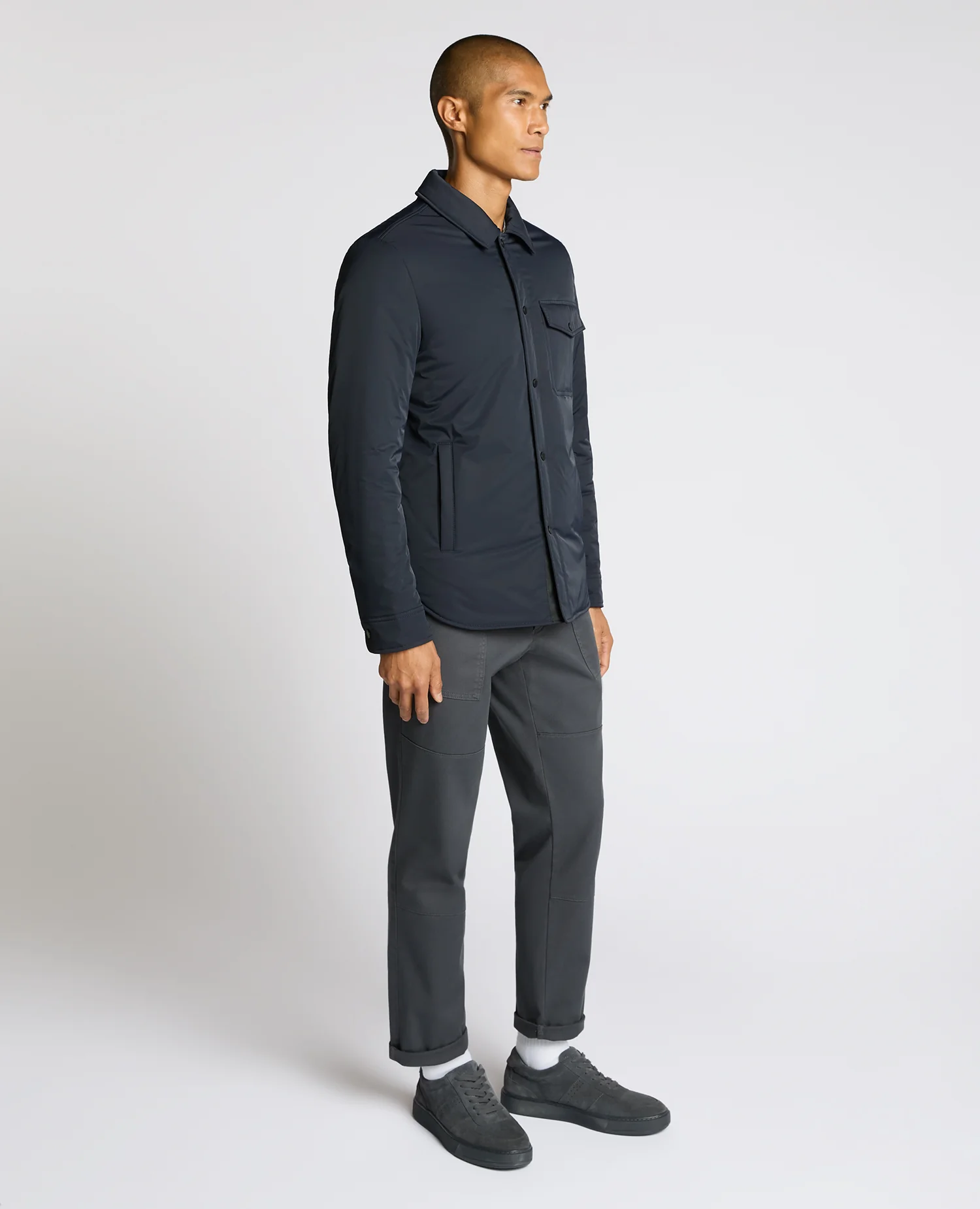 Padded Button-Up Jacket - Image 4