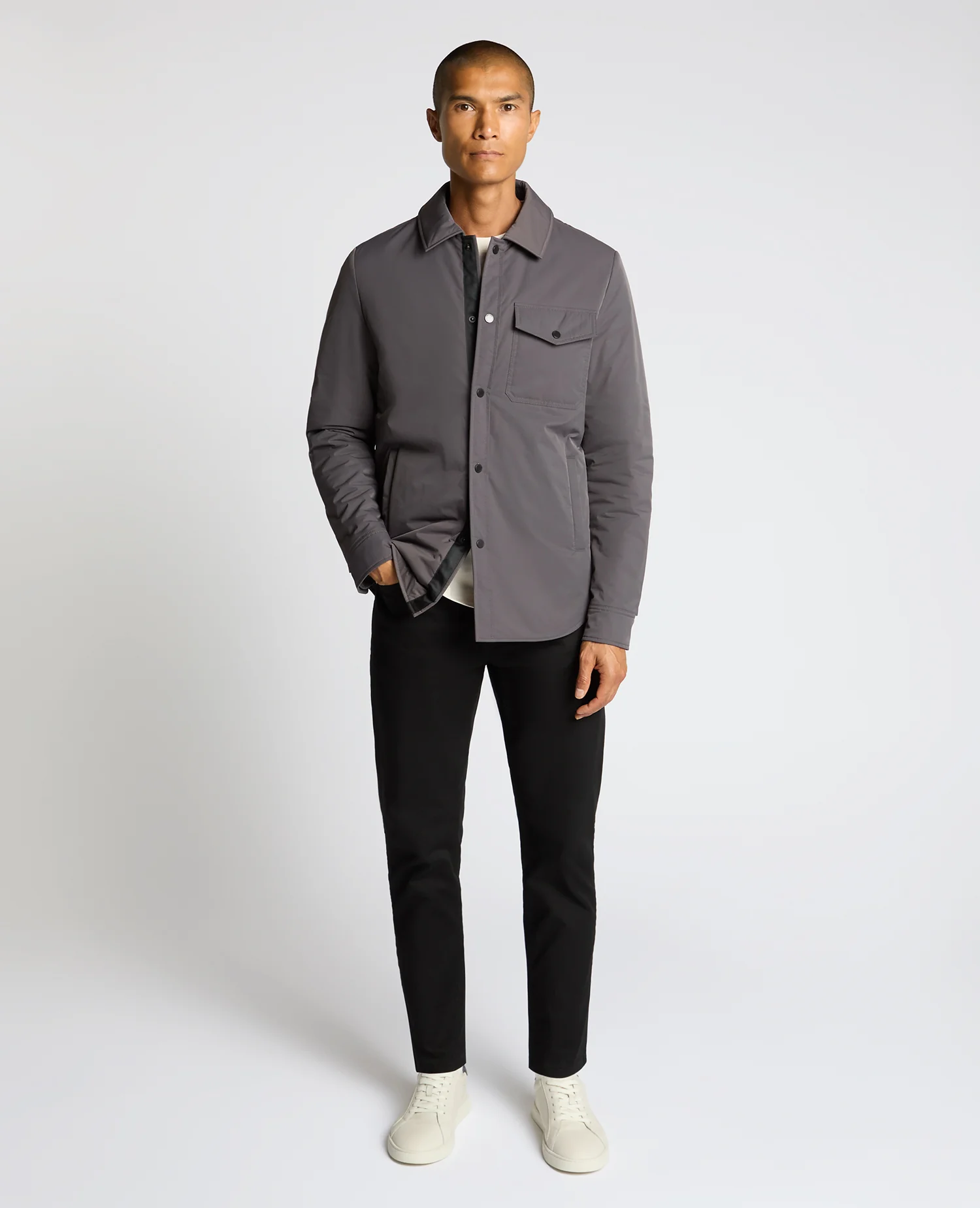 Padded Button-Up Jacket - Image 2
