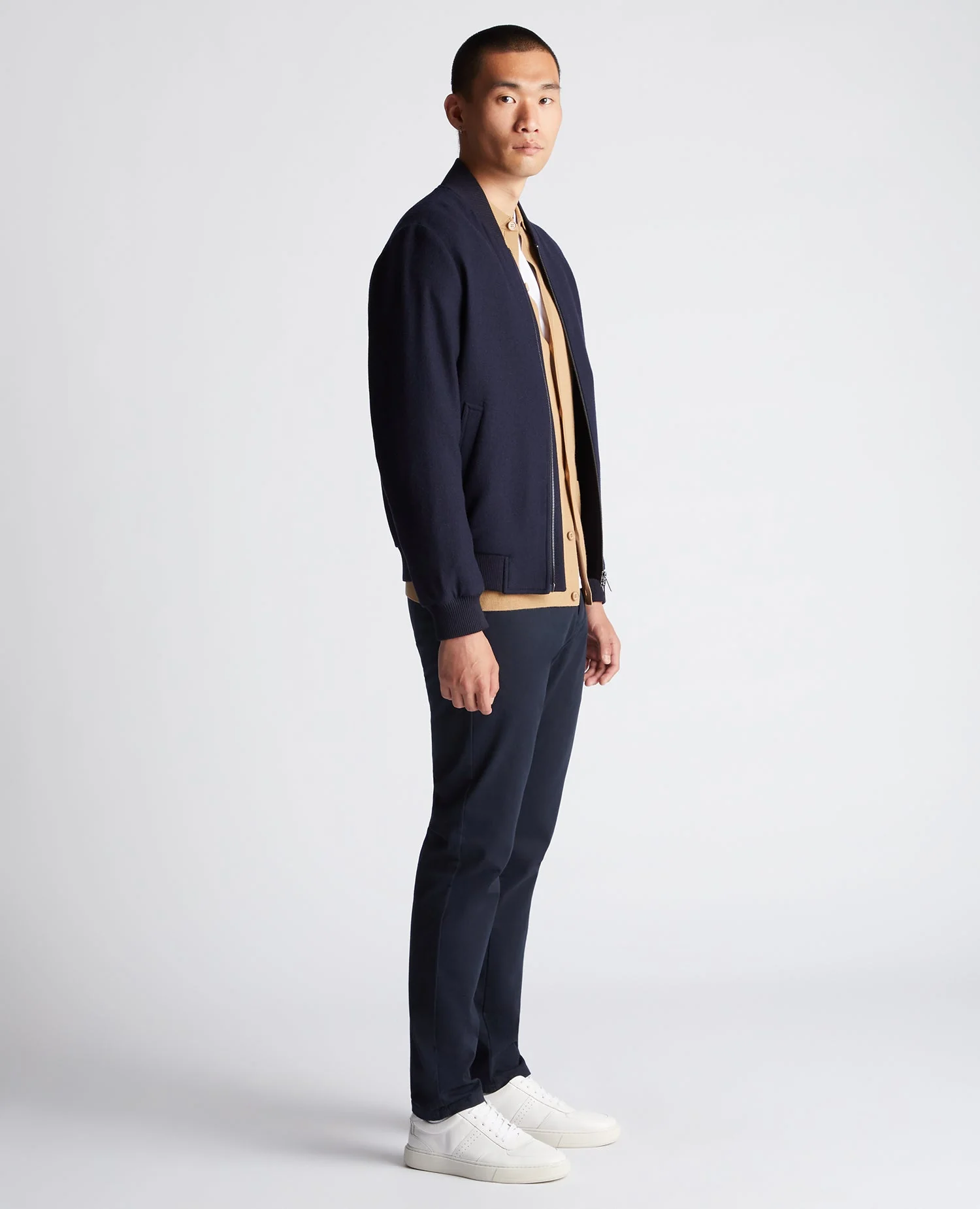 Regular Fit Wool-Blend Bomber Jacket - Image 4