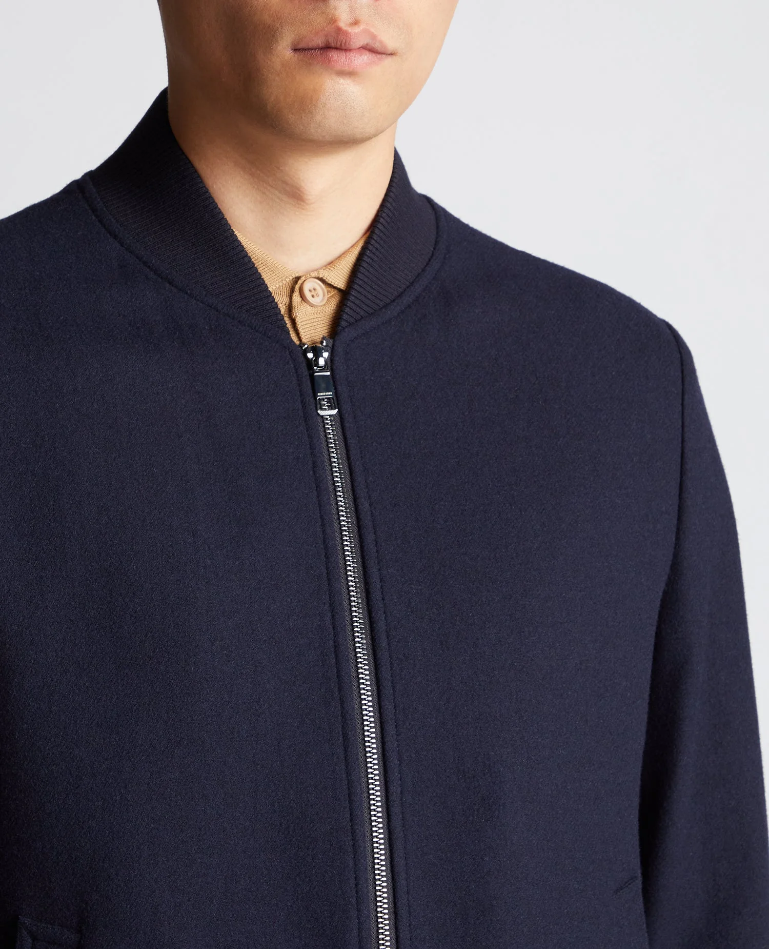 Regular Fit Wool-Blend Bomber Jacket - Image 5