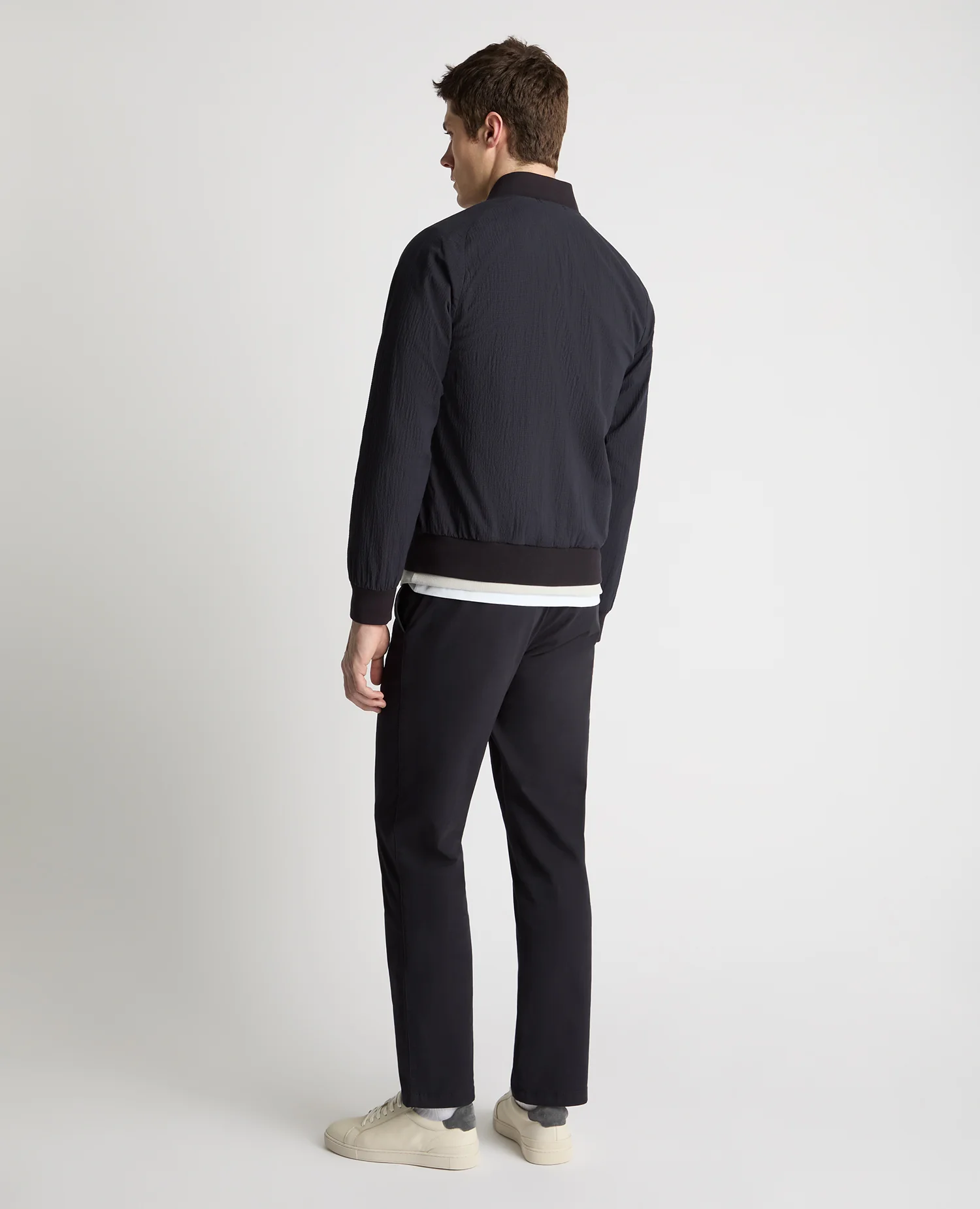 Regular Fit Seersucker Bomber Jacket - Image 3