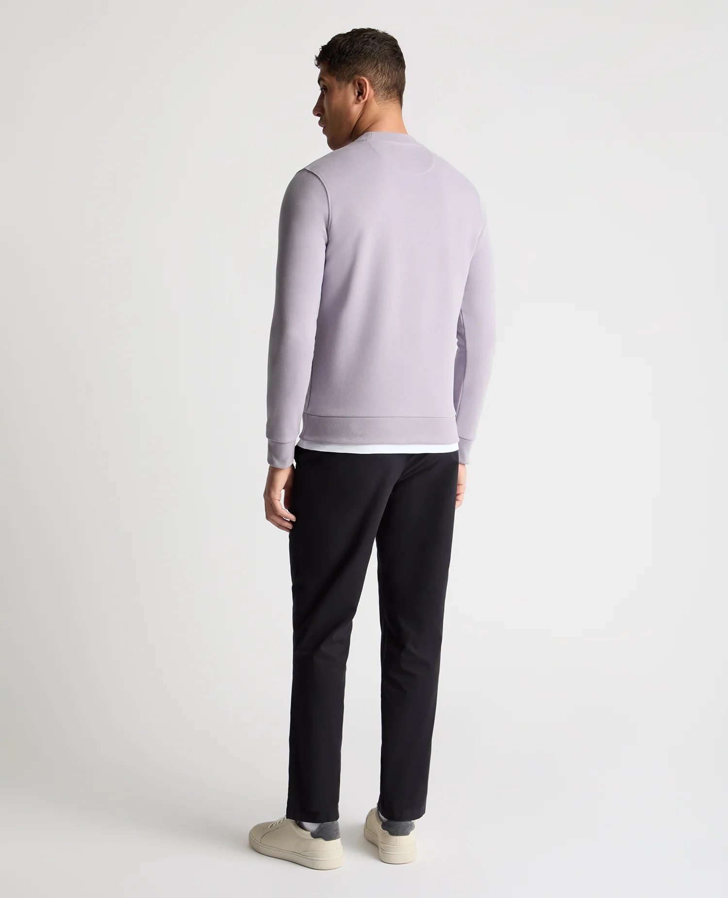 Crew Neck Terry Embroidered Sweatshirt - Image 3