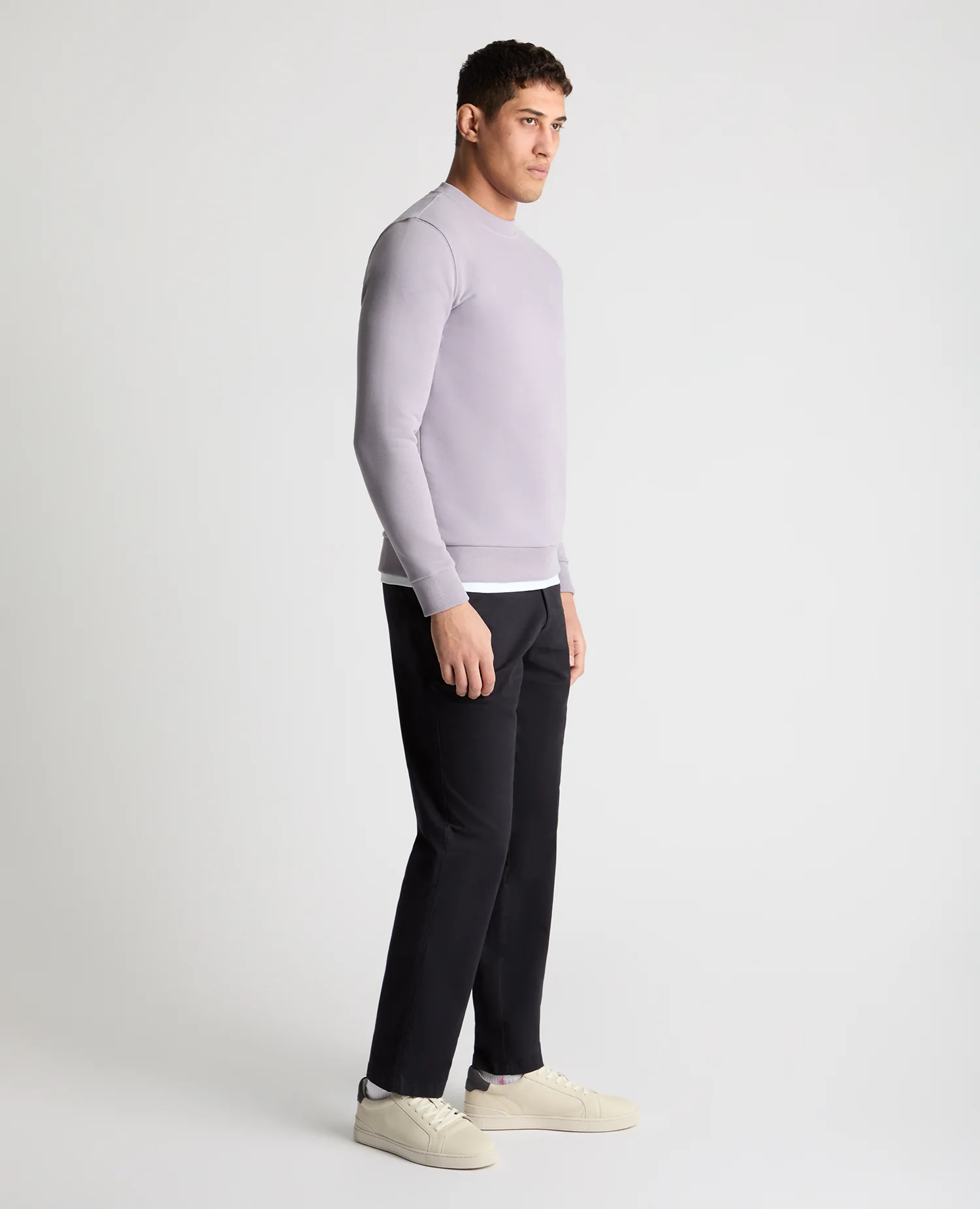 Crew Neck Terry Embroidered Sweatshirt - Image 4