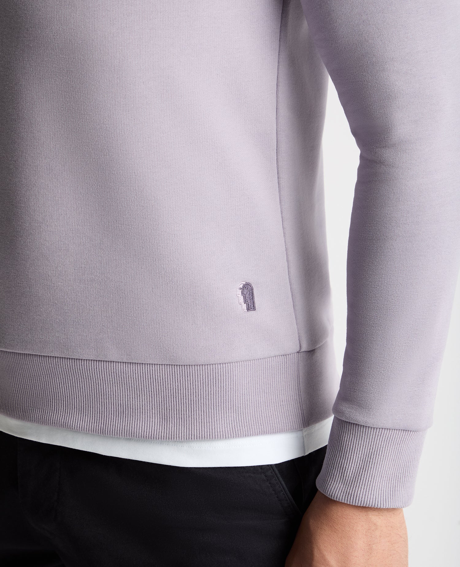Crew Neck Terry Embroidered Sweatshirt - Image 6