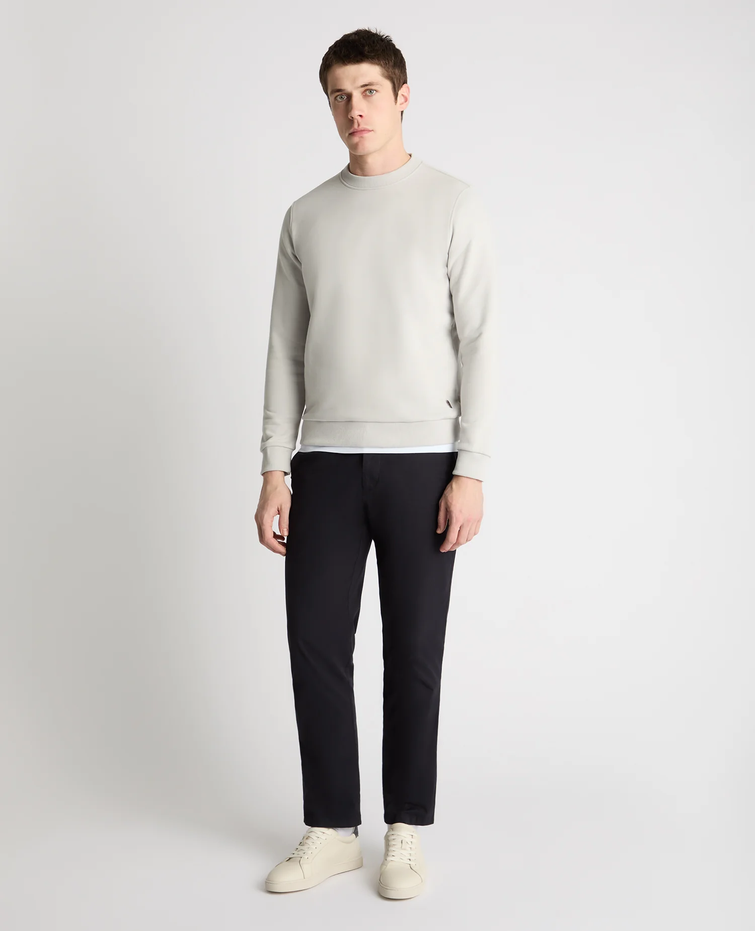 Crew Neck Terry Embroidered Sweatshirt - Image 2