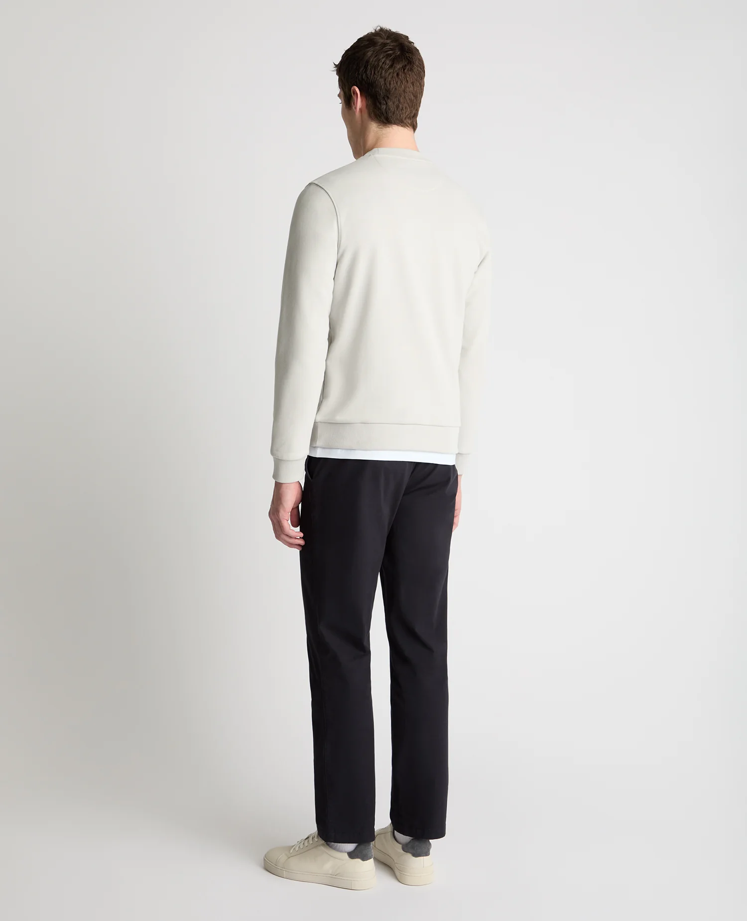 Crew Neck Terry Embroidered Sweatshirt - Image 3