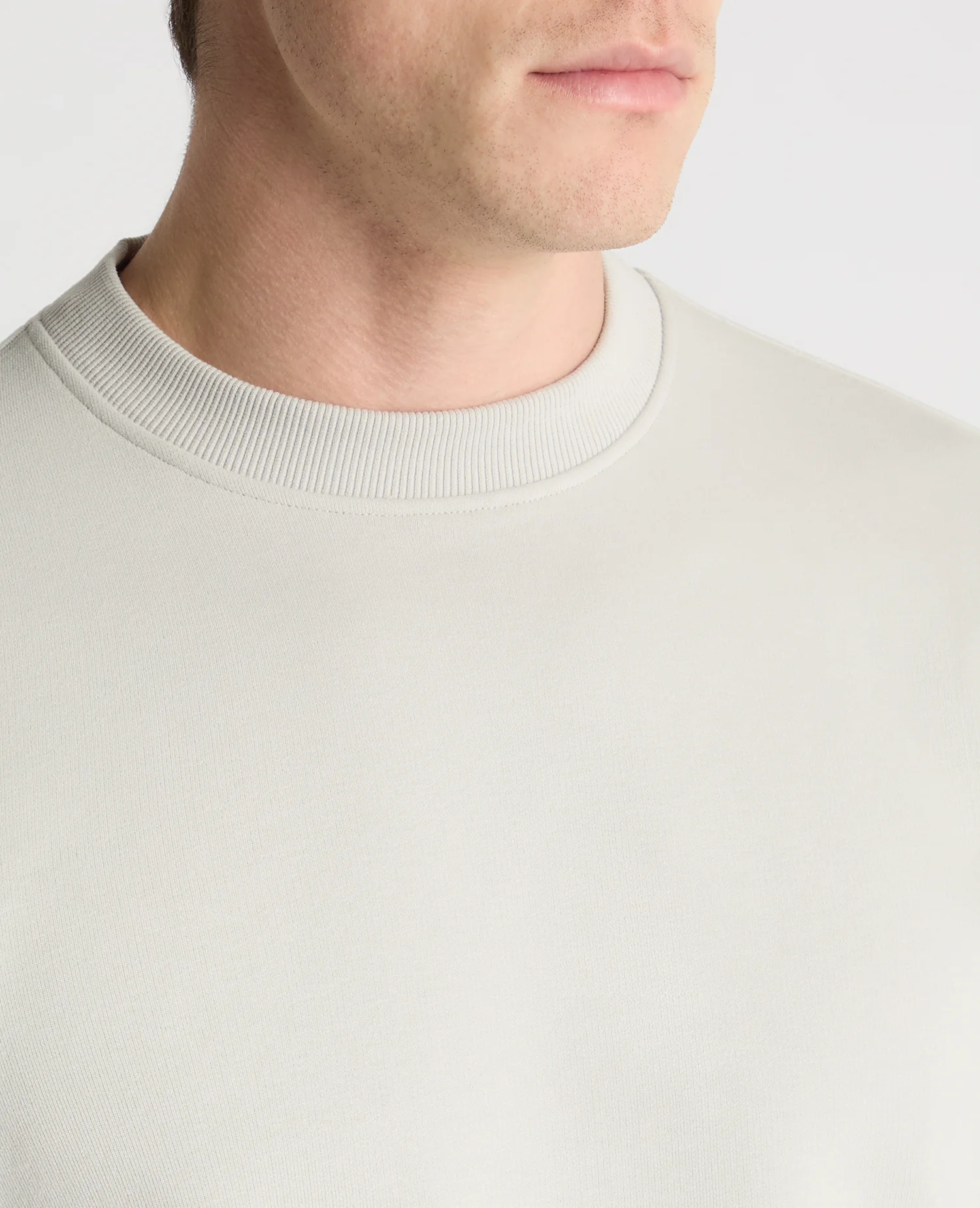 Crew Neck Terry Embroidered Sweatshirt - Image 5