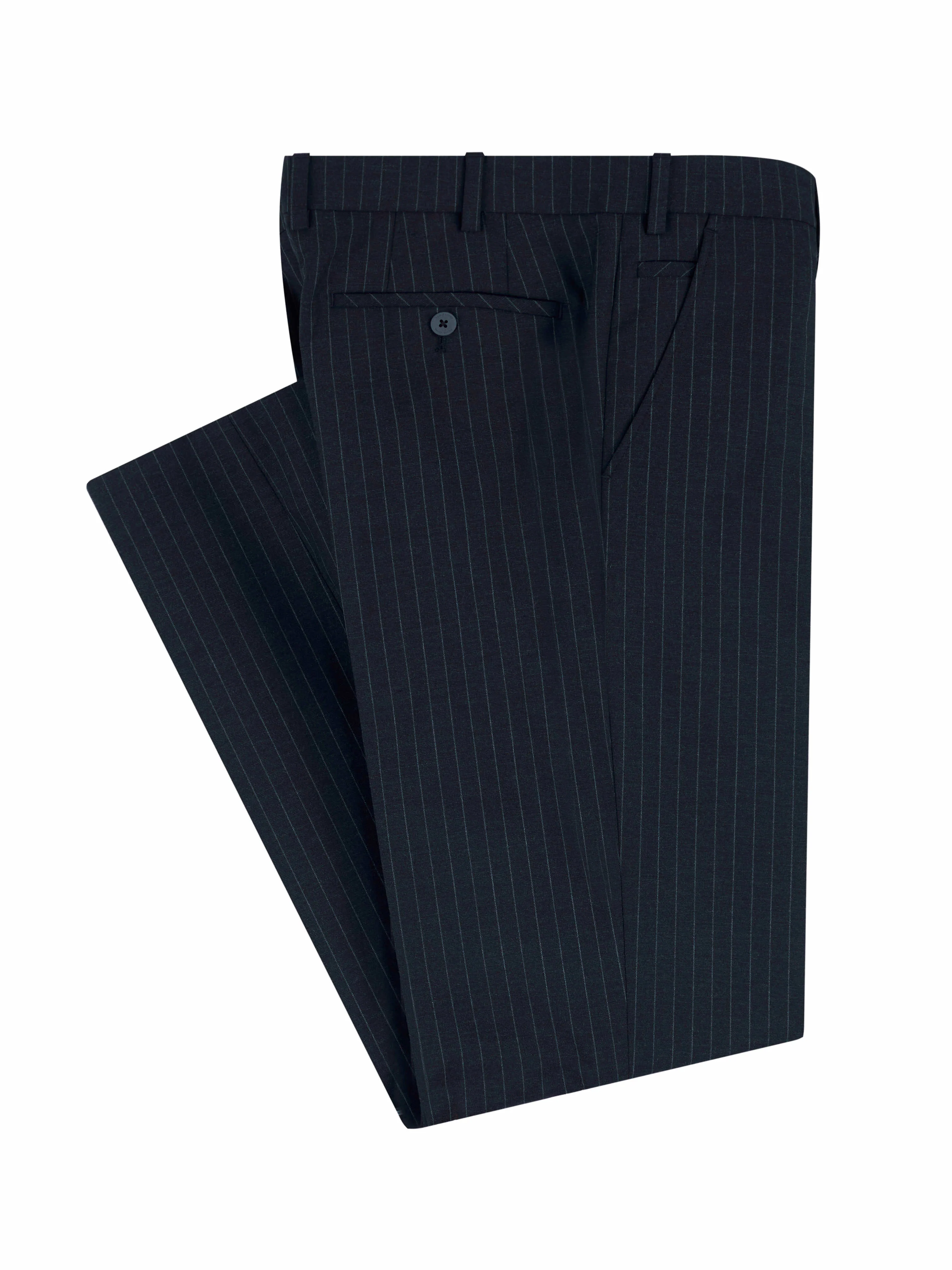 Navy Stretch Formal Trousers