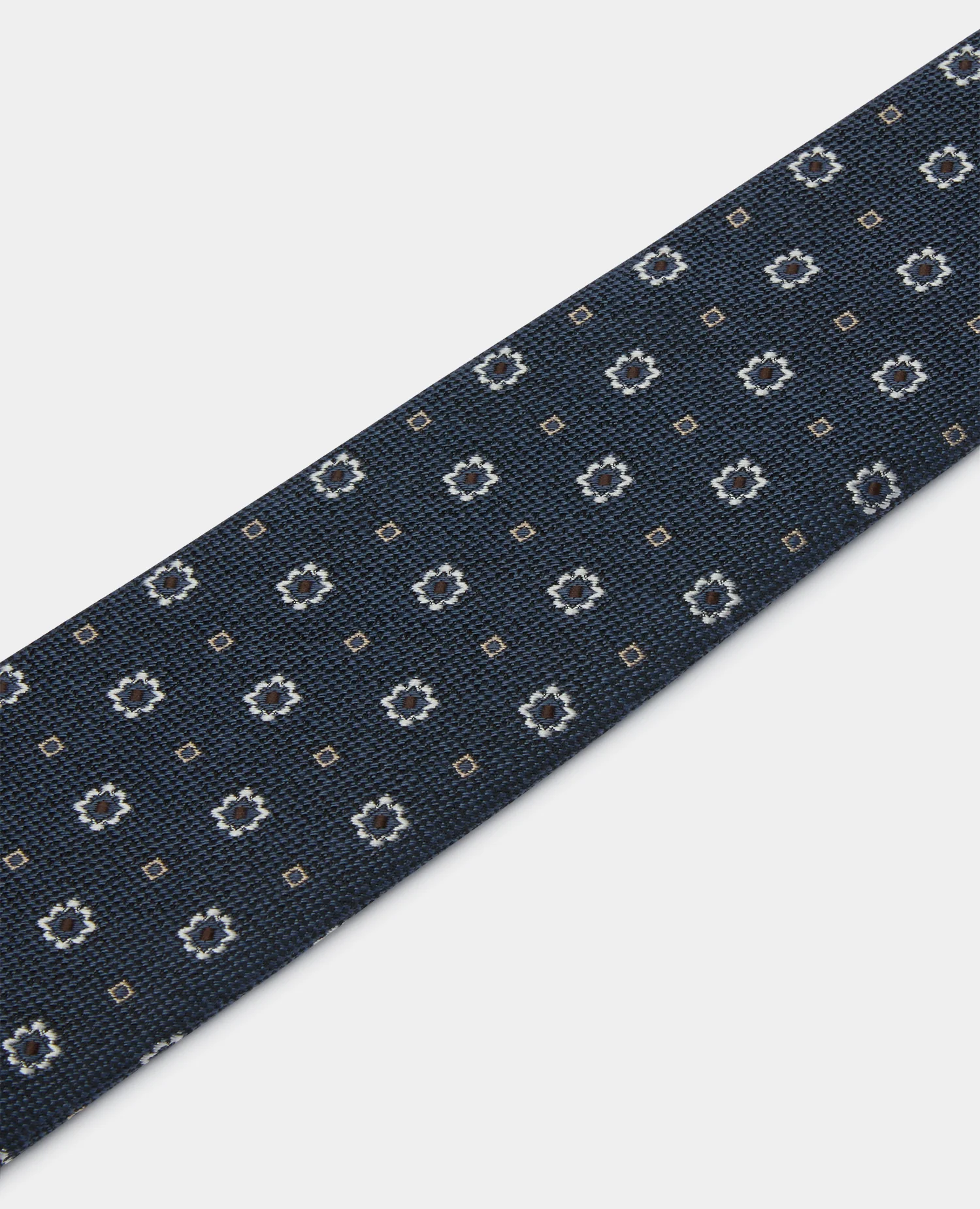 Geometric Floral Design Tie - Image 2