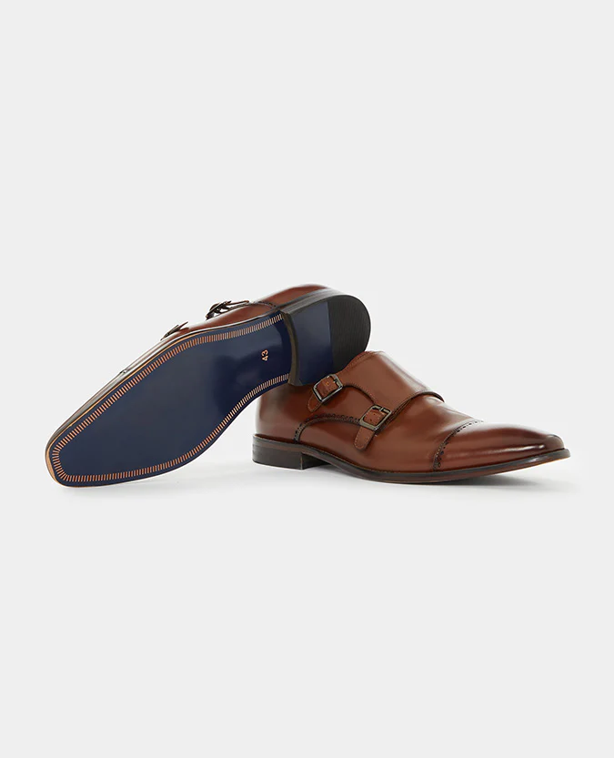 Leather Monk Strap Brogue - Image 4