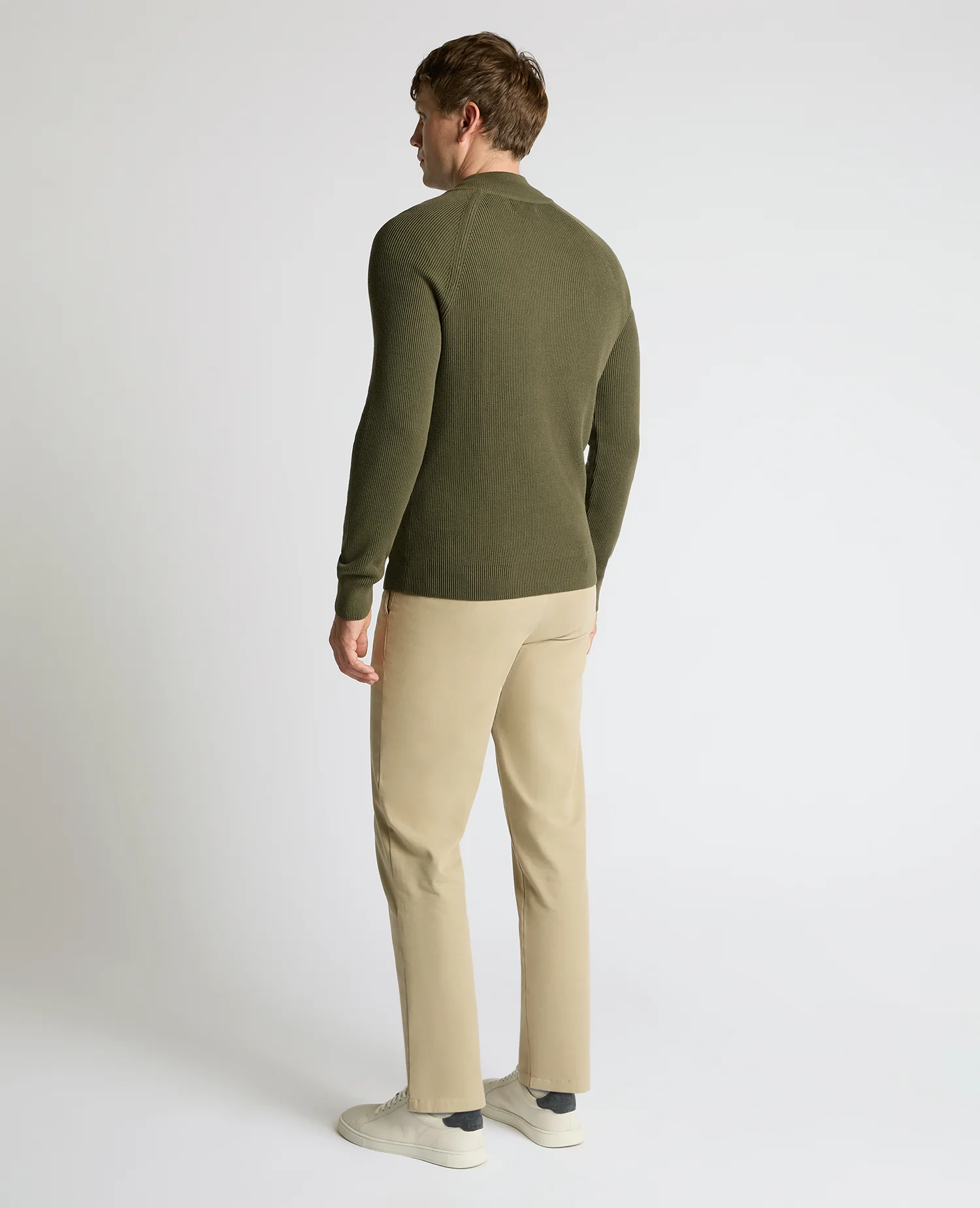 Cotton Half-Zip Knit Sweater - Image 3
