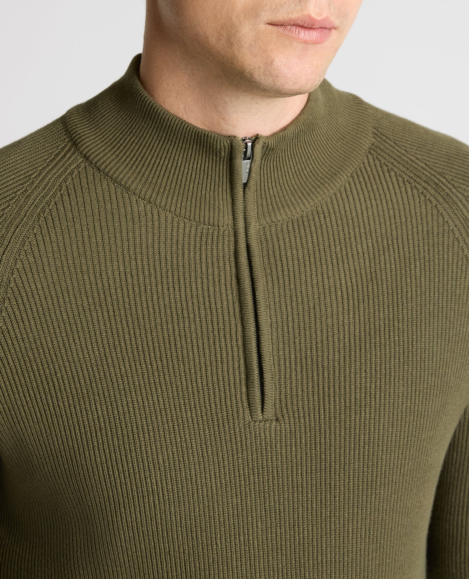Cotton Half-Zip Knit Sweater - Image 5