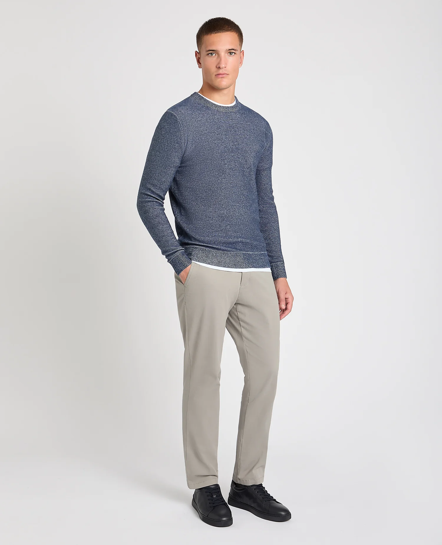 Two-Tone Knit Sweater - Image 2