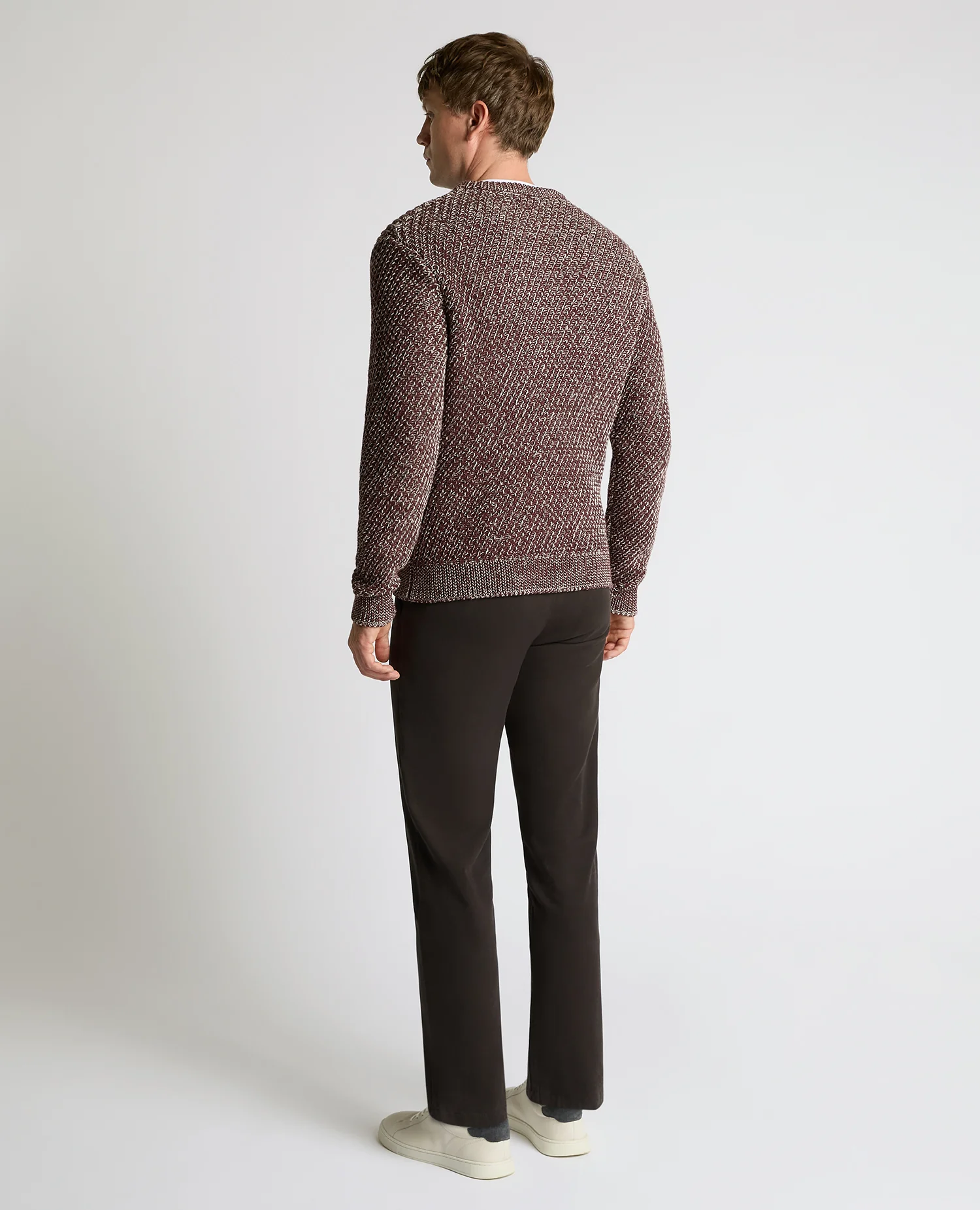 Two-Tone Cotton-Blend Knit Sweater - Image 3