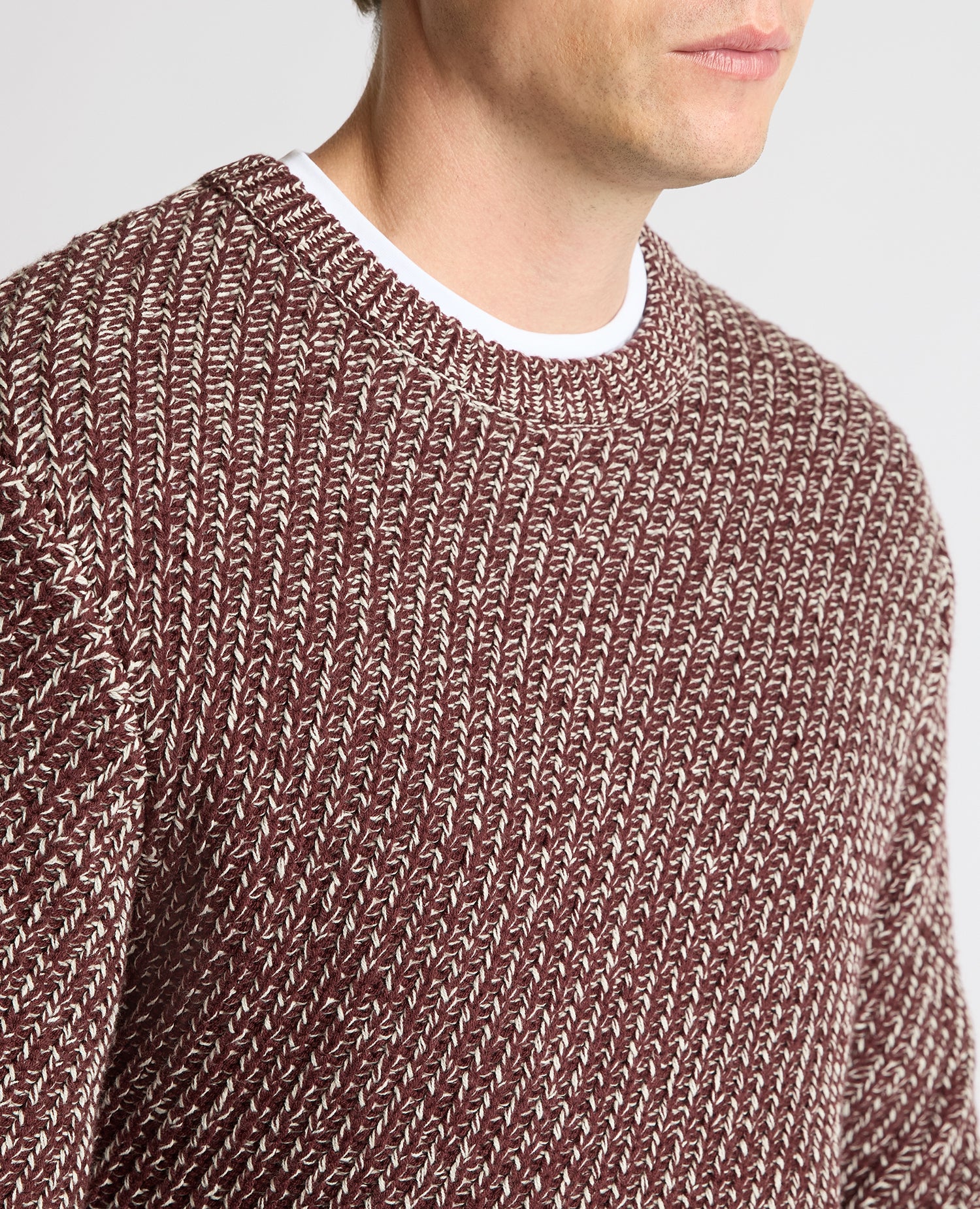 Two-Tone Cotton-Blend Knit Sweater - Image 5
