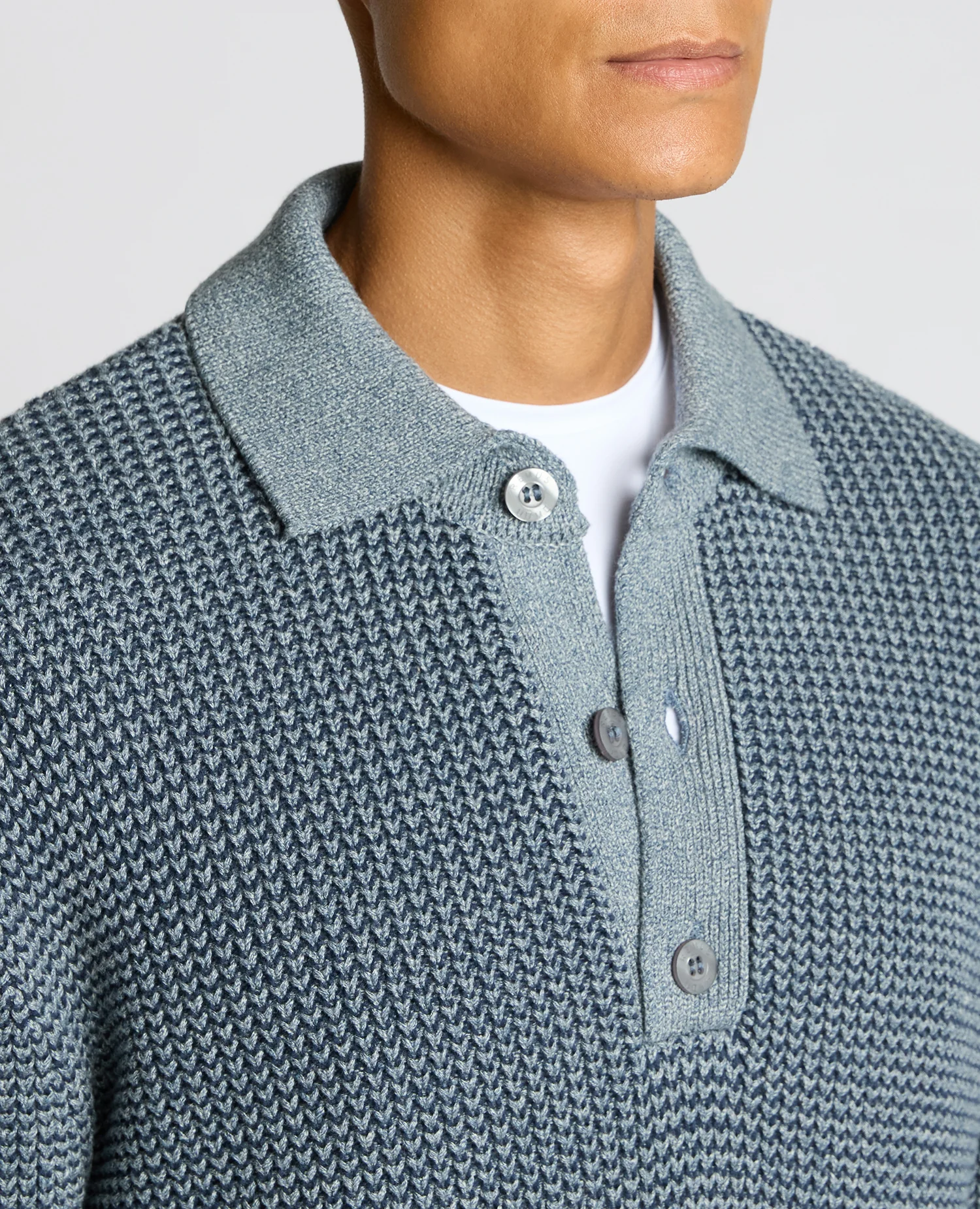 Cotton Knit Polo Sweater - Image 5