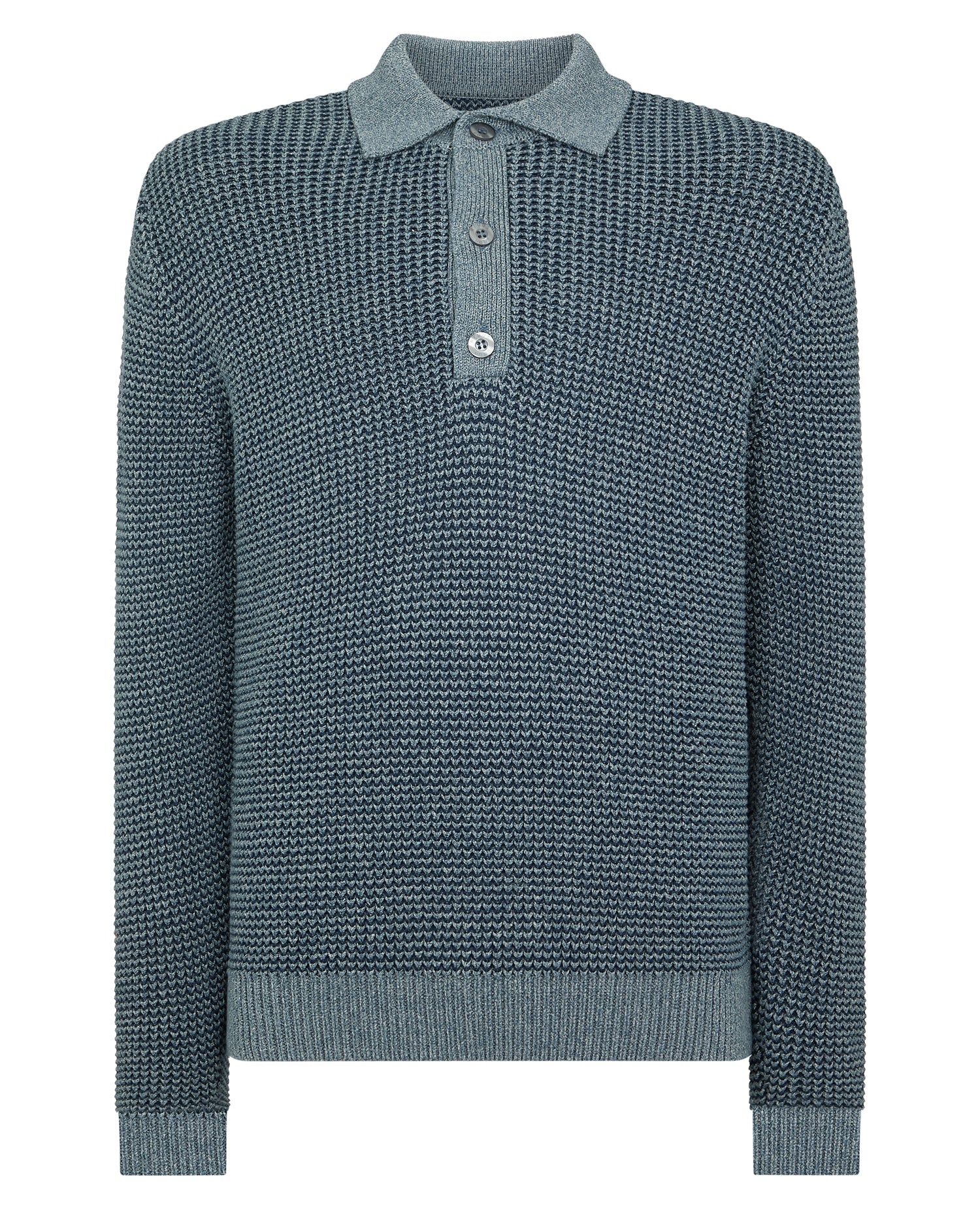 Cotton Knit Polo Sweater - Image 6