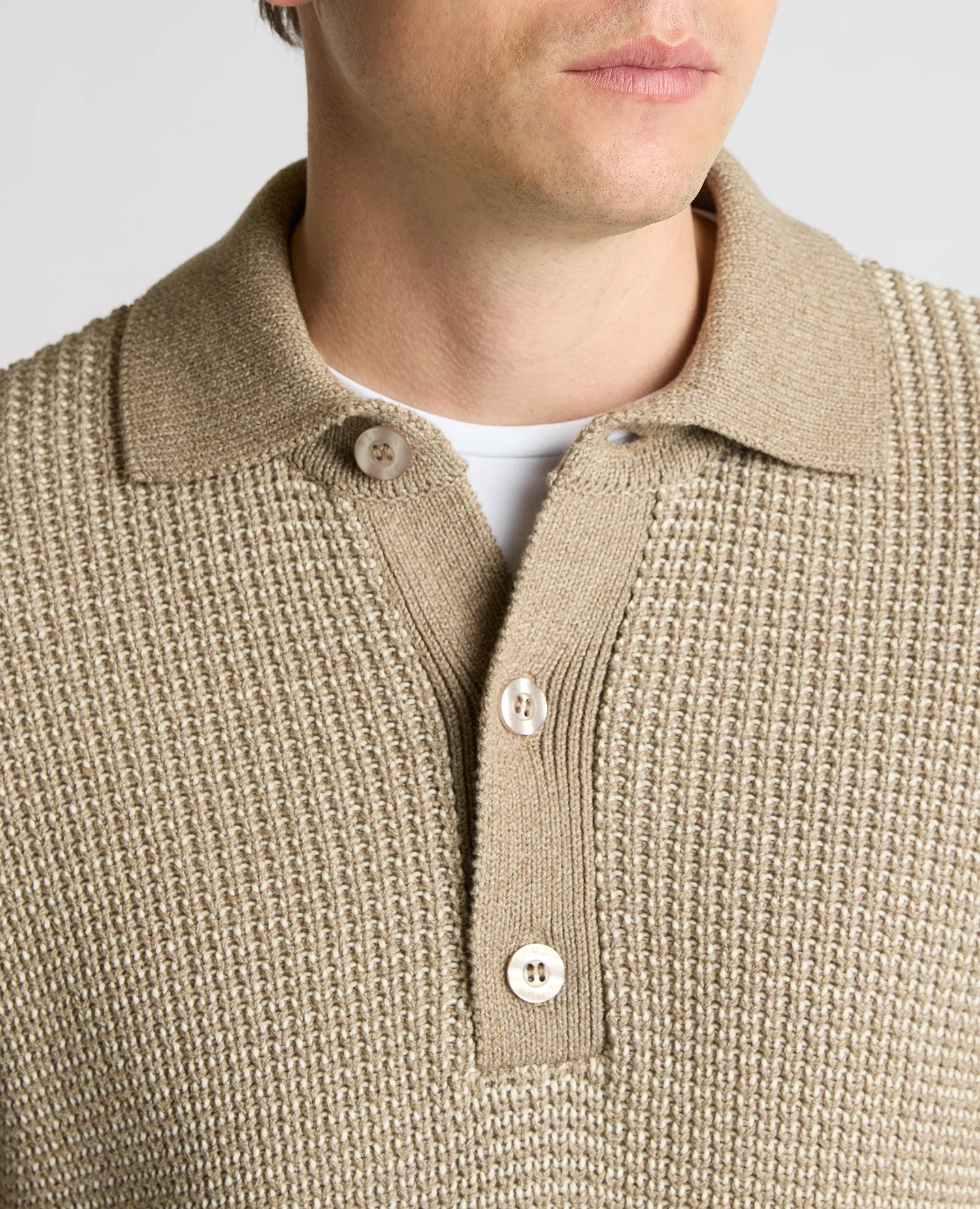 Cotton Knit Polo Sweater - Image 5