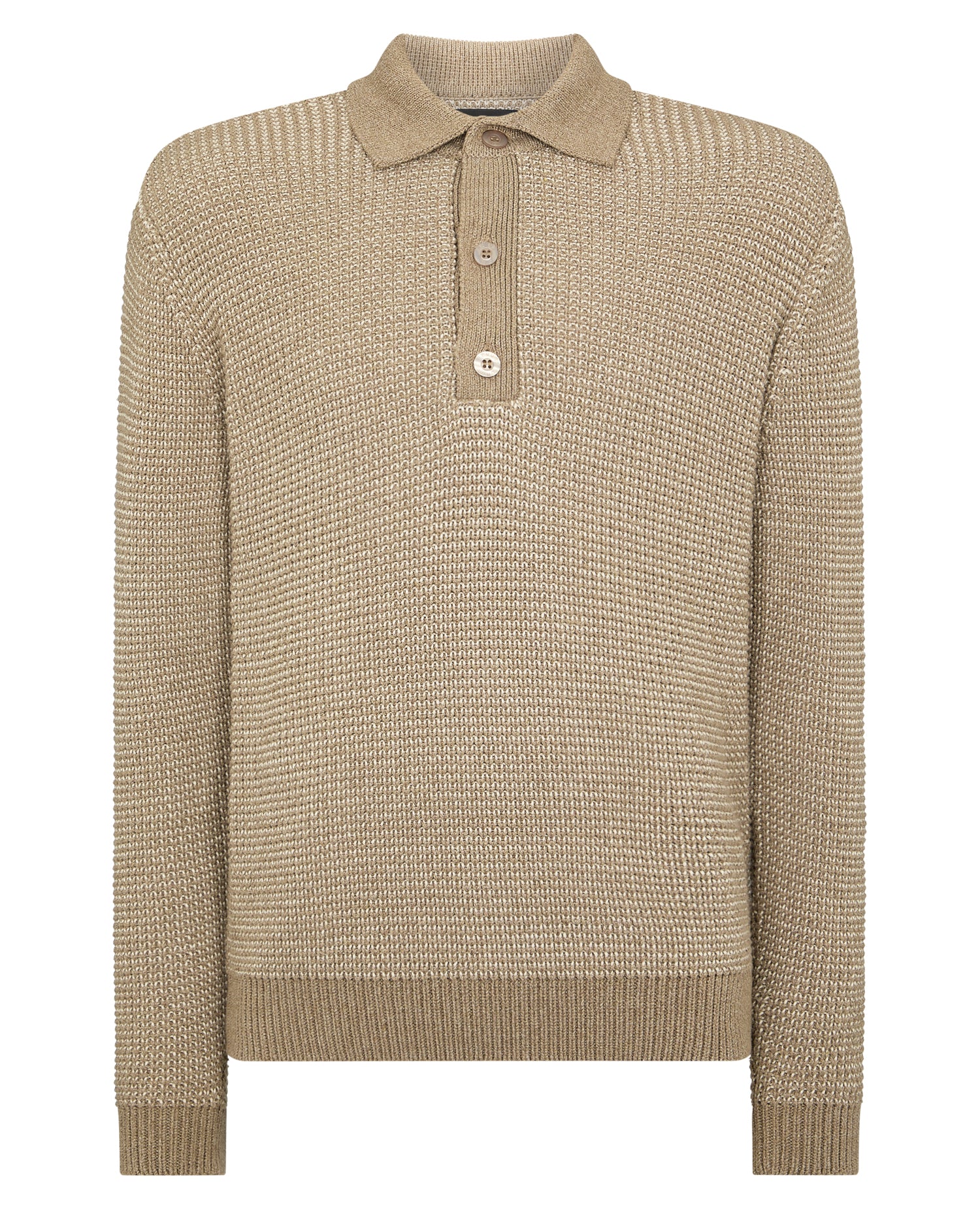 Cotton Knit Polo Sweater - Image 6