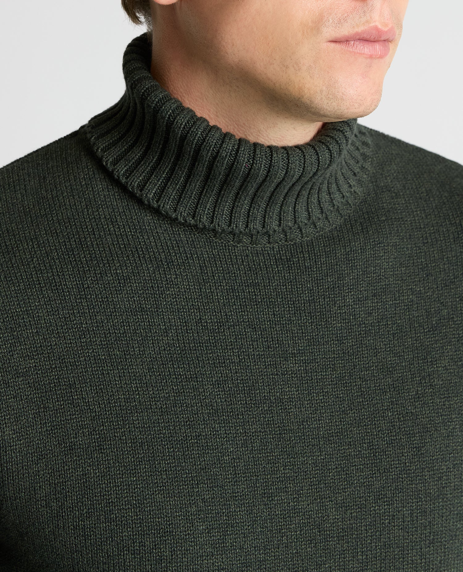 Roll Neck Cotton Knit Sweater - Image 5