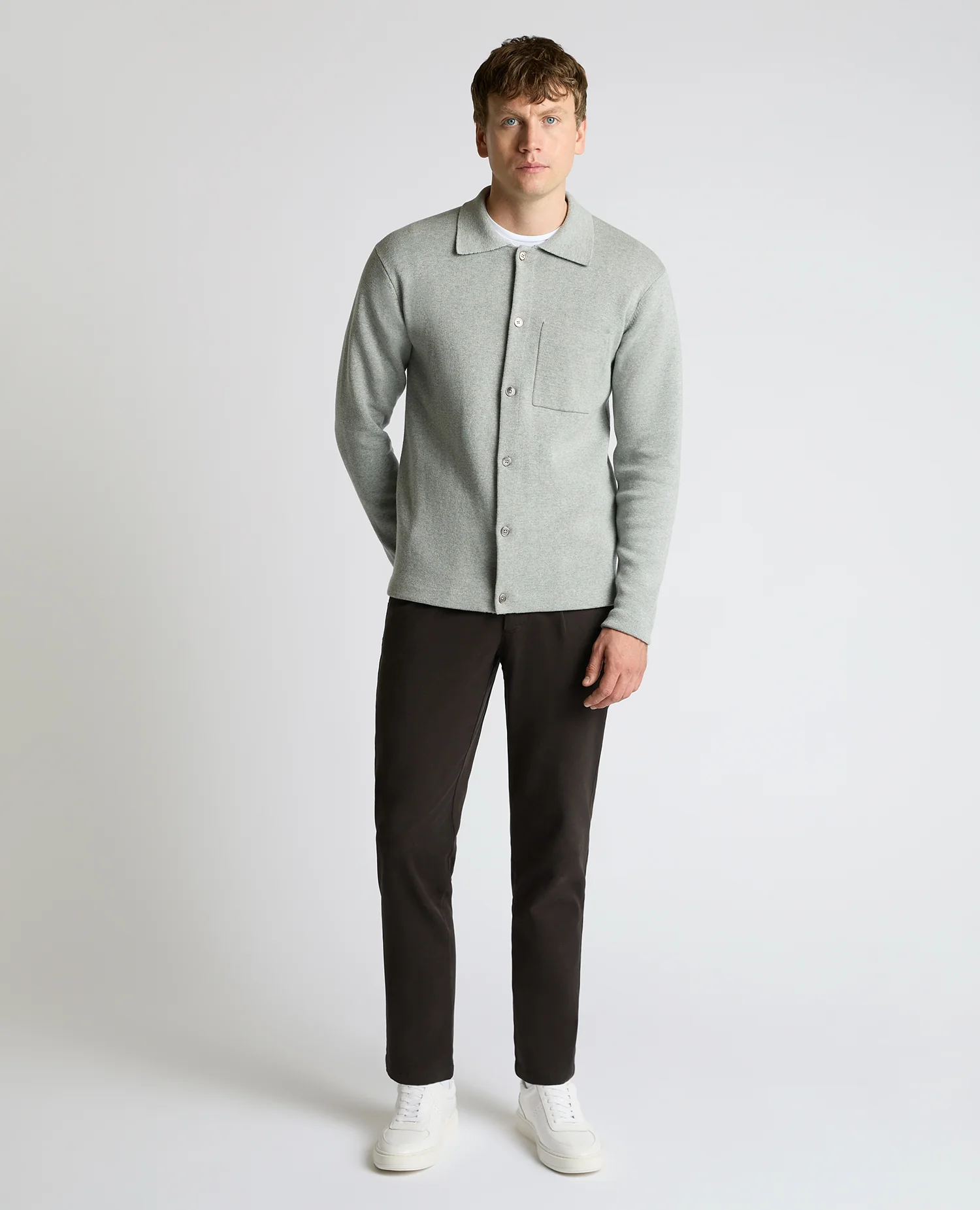 Button-Up Cotton Cardigan - Image 2