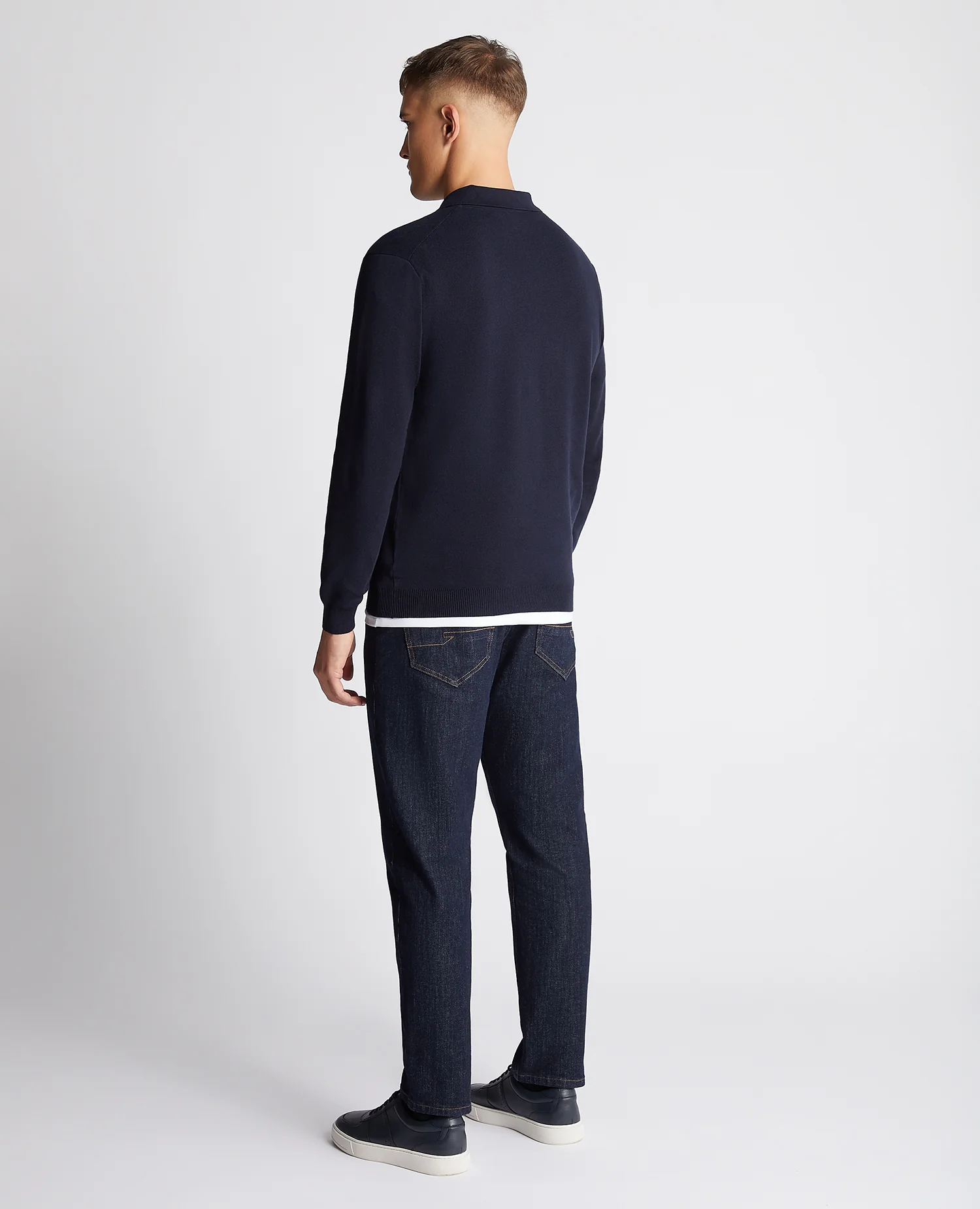 Relaxed Fit Long Sleeve Polo - Image 3
