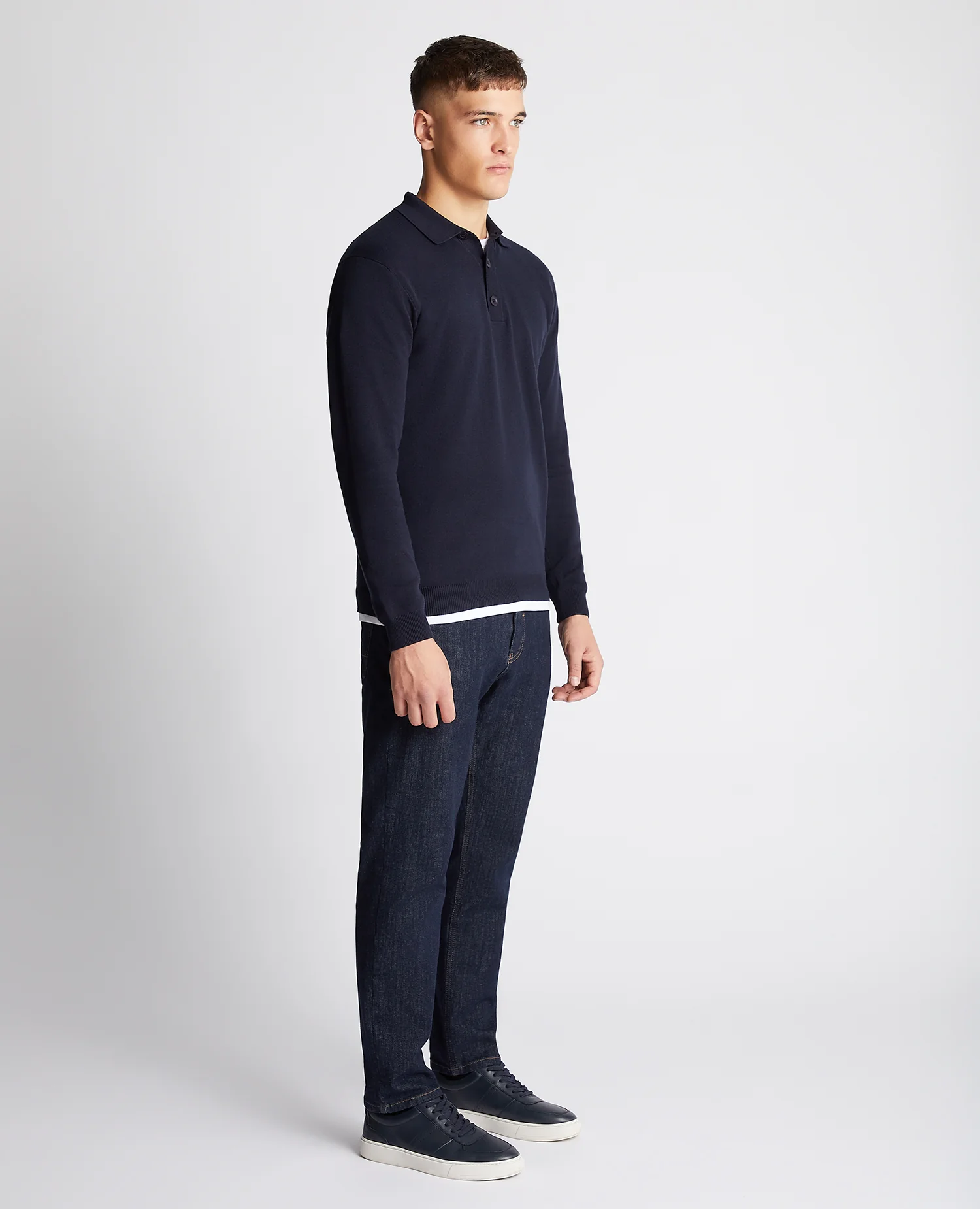 Relaxed Fit Long Sleeve Polo - Image 4