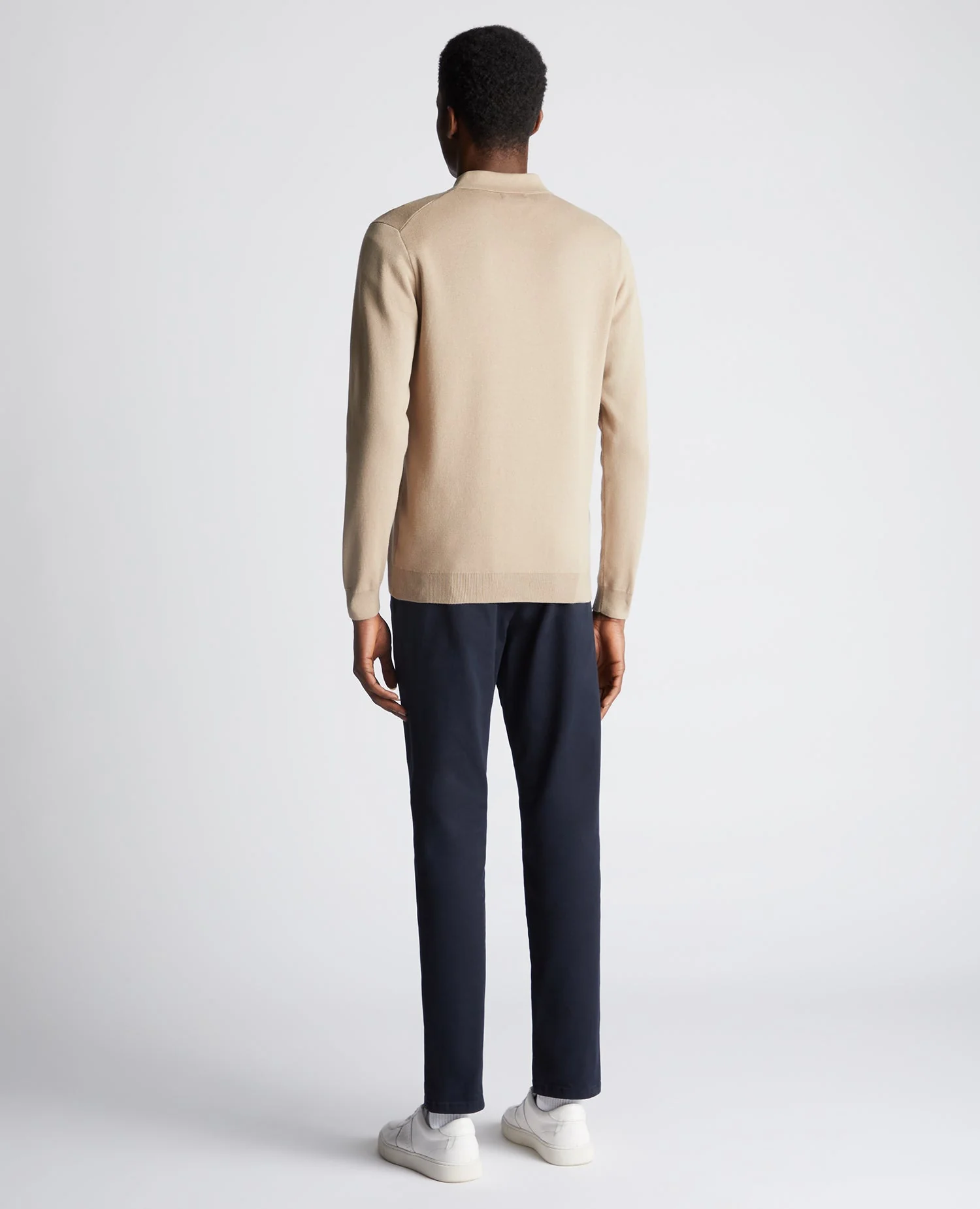 Relaxed Fit Long Sleeve Polo - Image 3