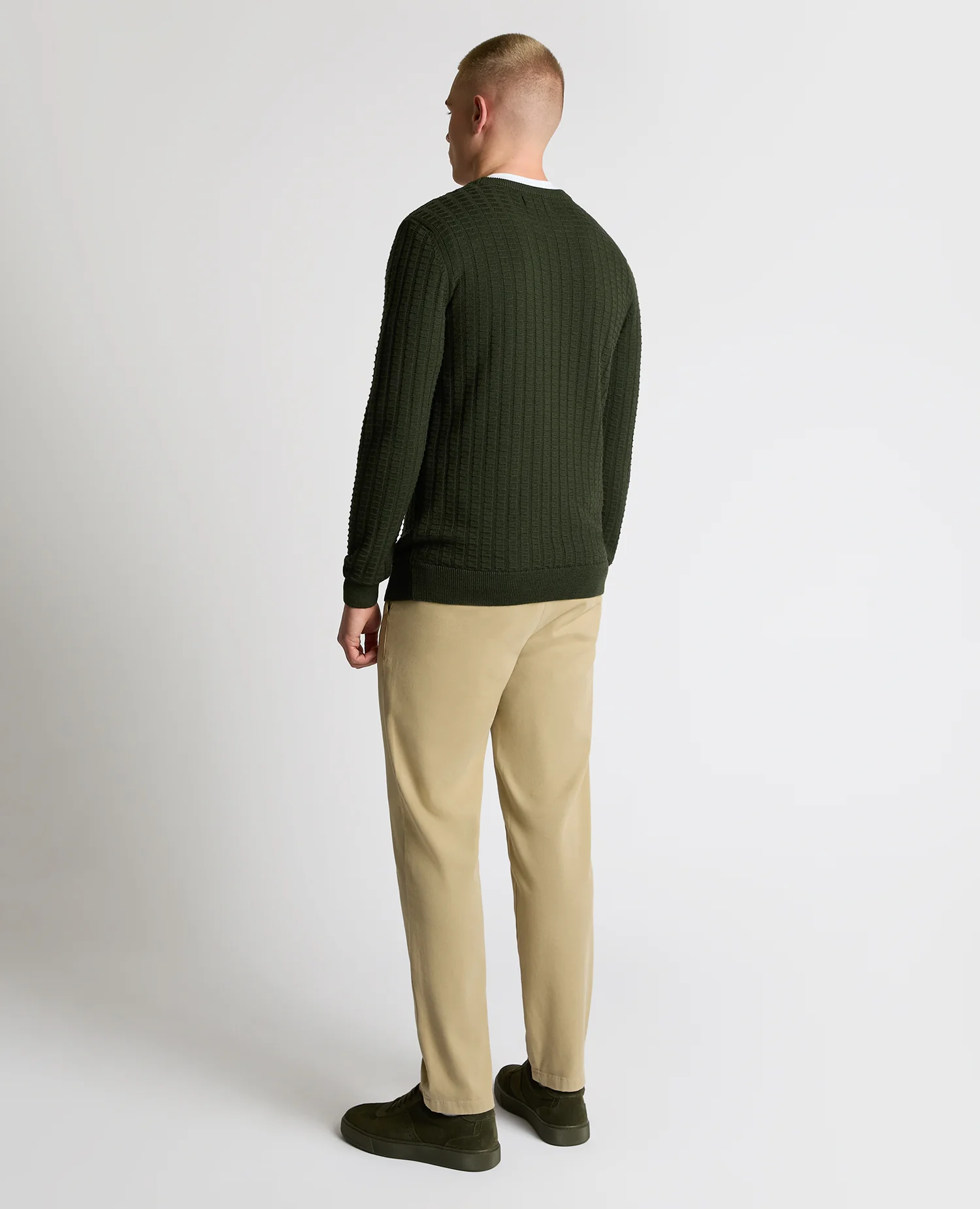 Grid Knit Wool-Blend Sweater - Image 3