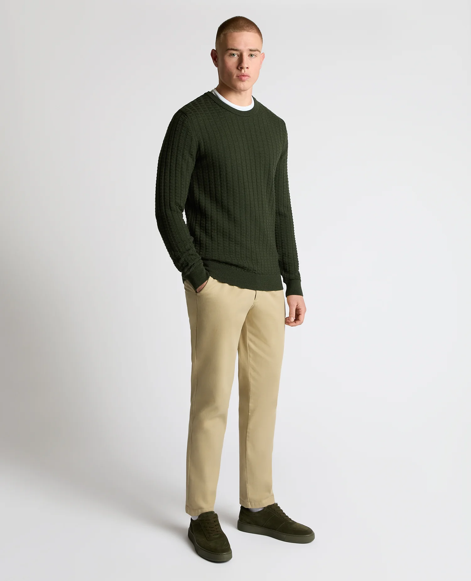 Grid Knit Wool-Blend Sweater - Image 4