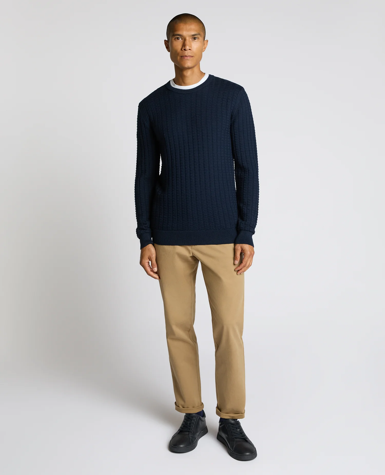 Grid Knit Wool-Blend Sweater - Image 2