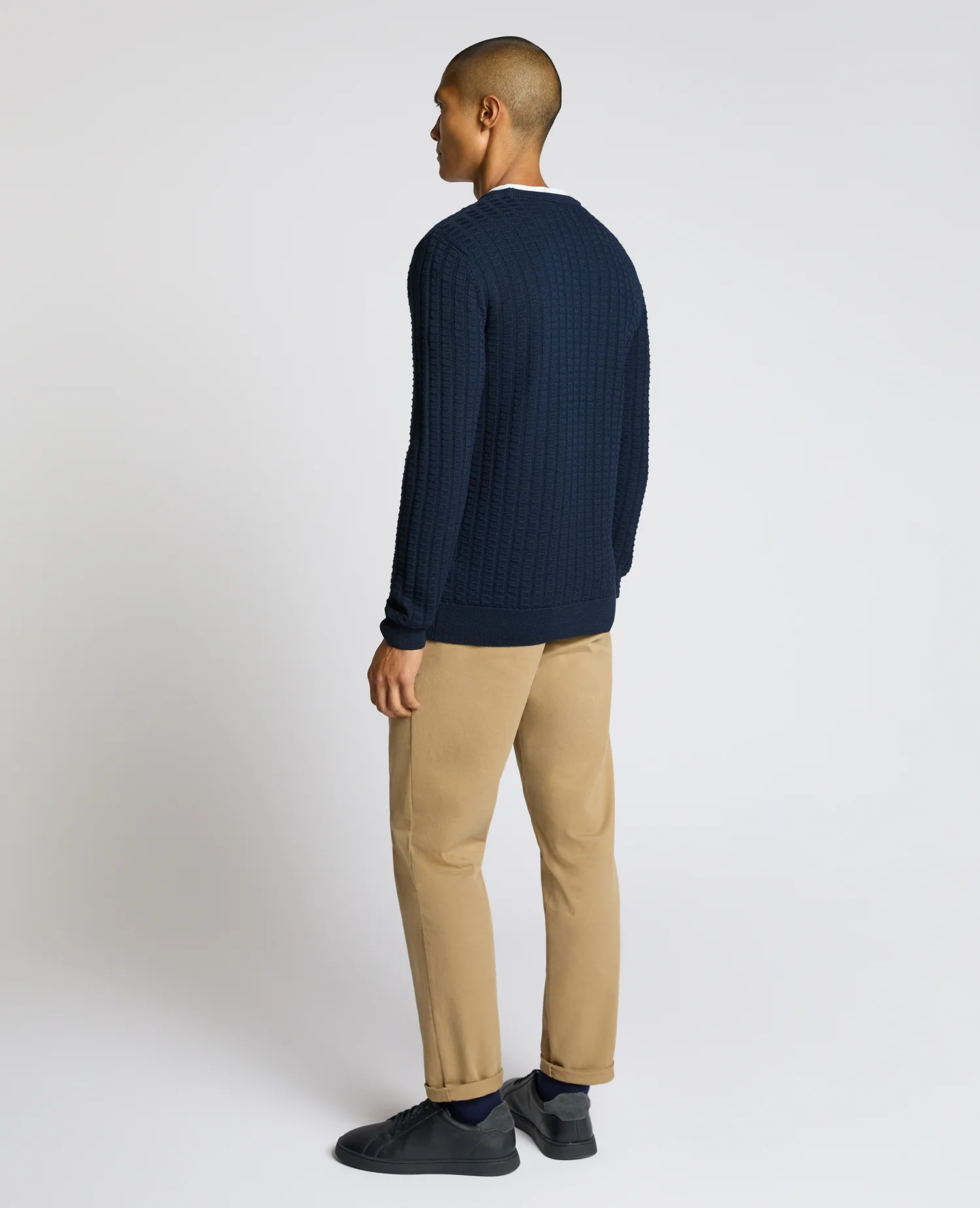 Grid Knit Wool-Blend Sweater - Image 3