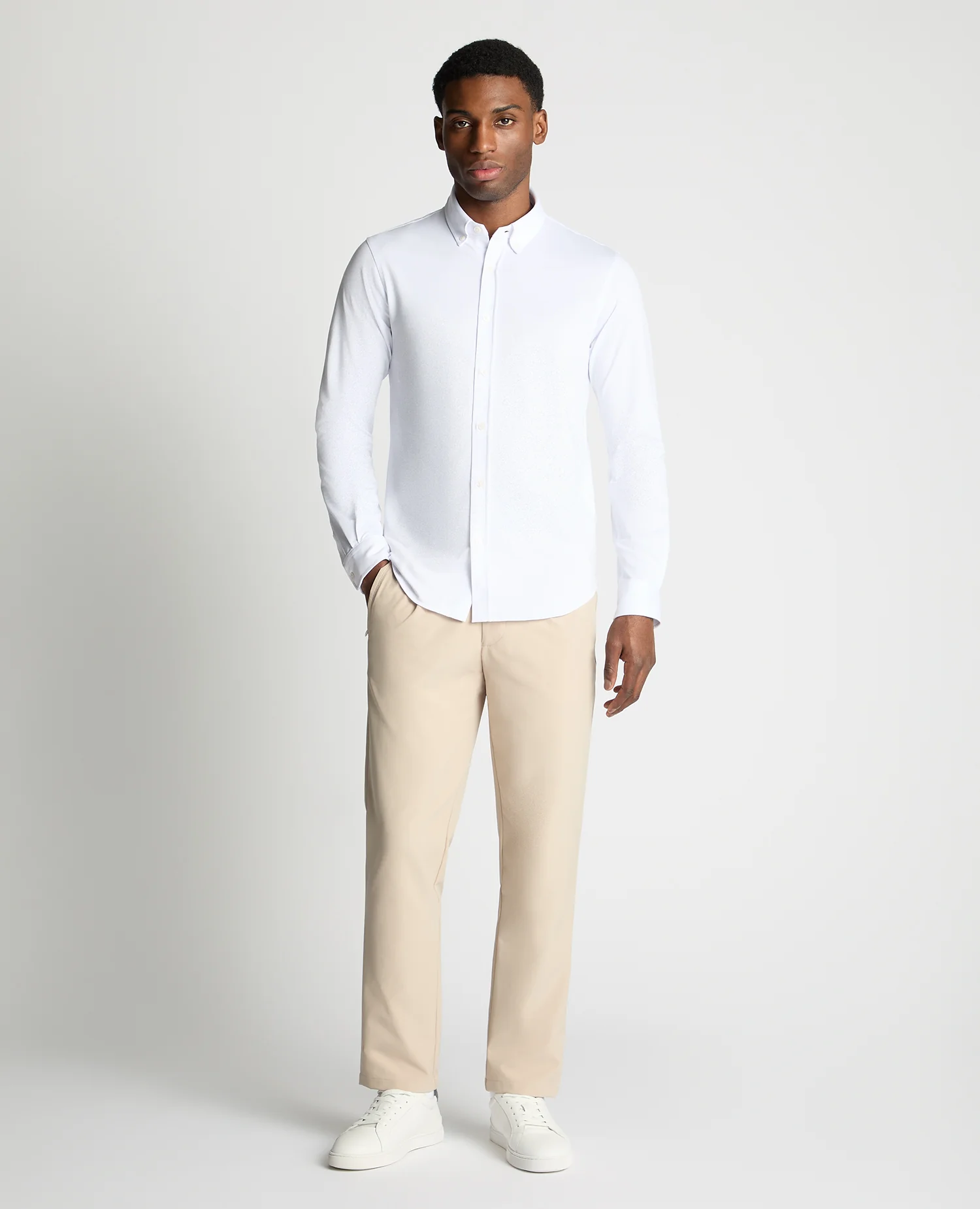Long Sleeve Cotton Stretch Shirt - Image 3