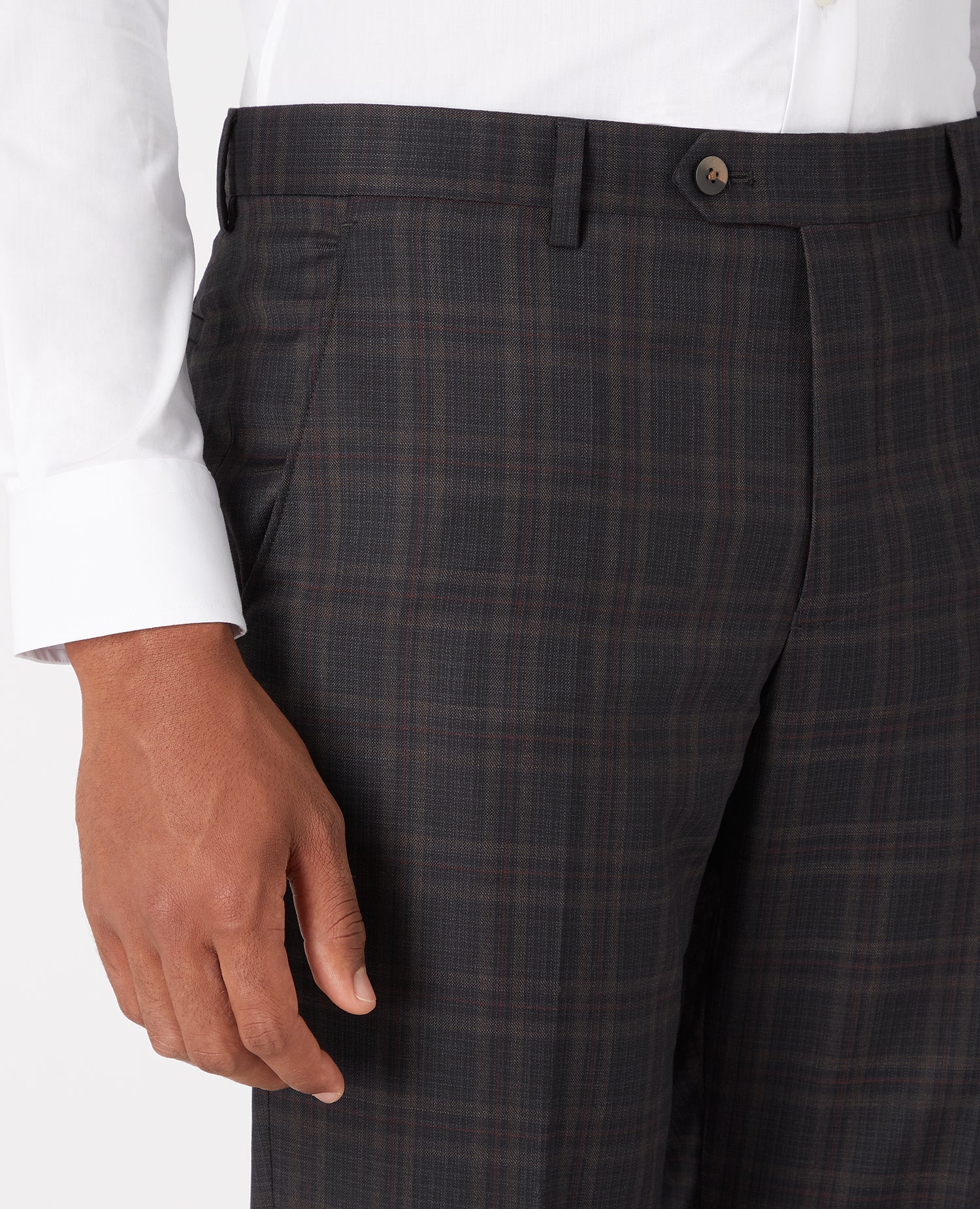 X-Slim Mix And Match Checked Suit Trouser - Image 4