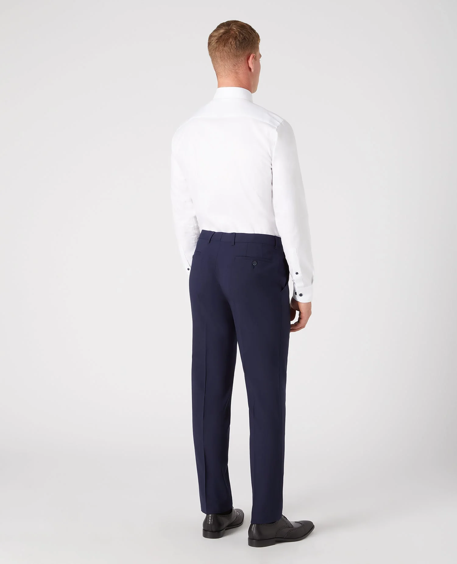 Tapered Leg Wool-Blend Suit Trouser - Image 3
