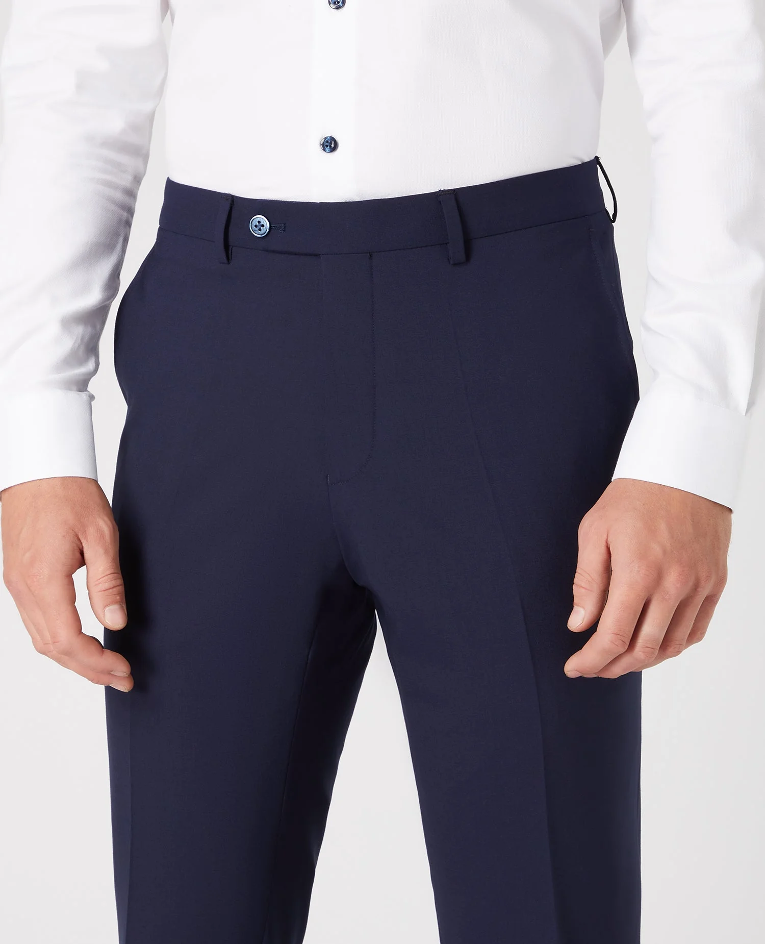 Tapered Leg Wool-Blend Suit Trouser - Image 4