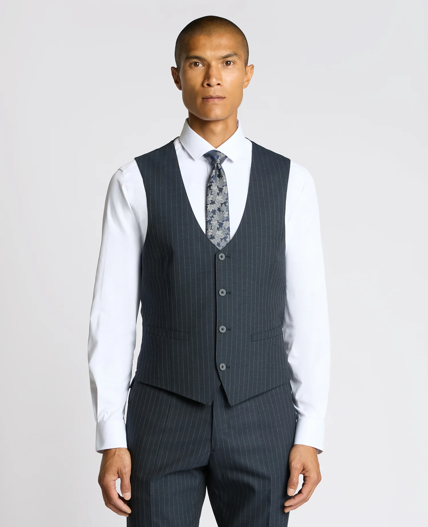 Slim Fit Stripe Waistcoat
