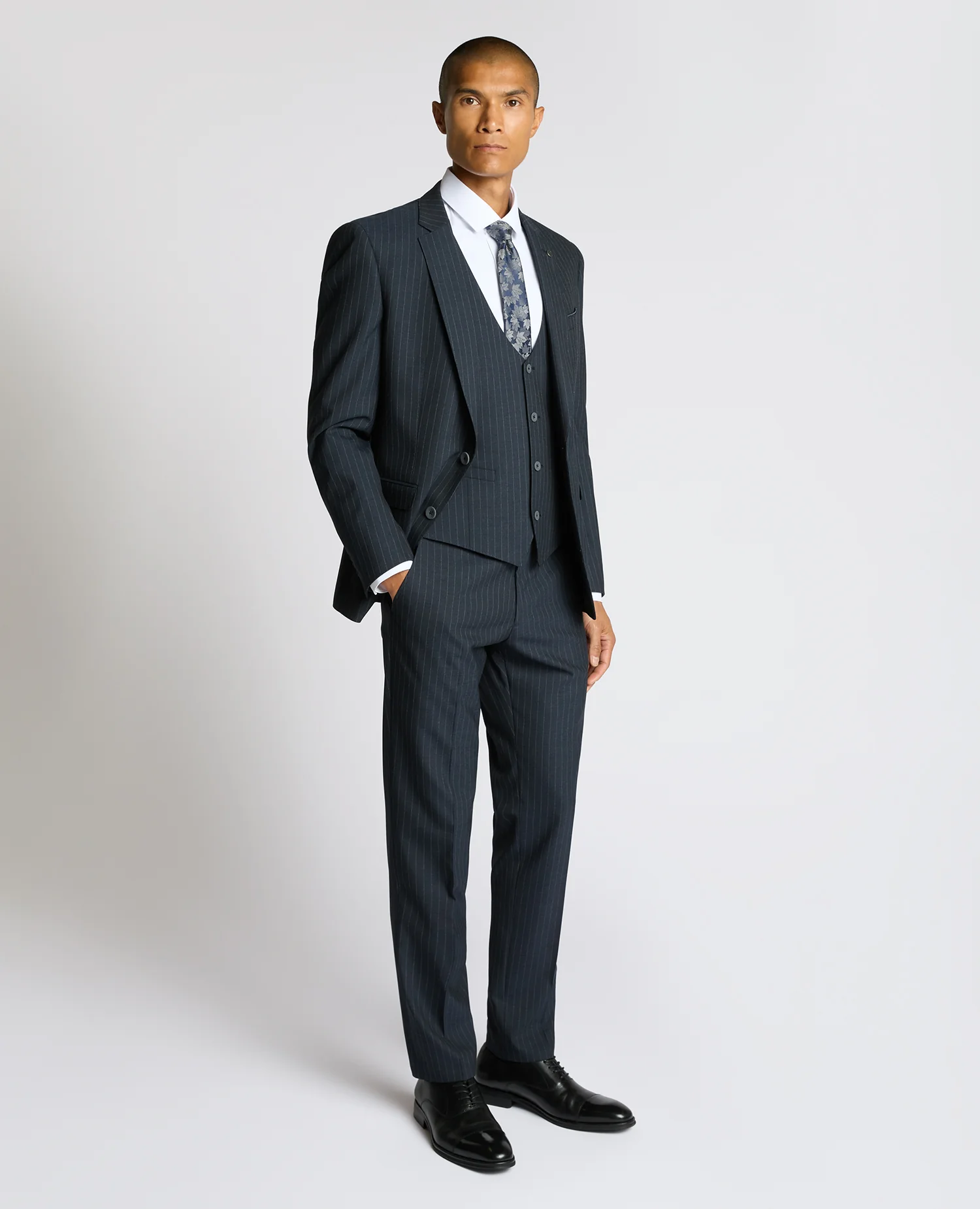 Slim Fit Stripe Waistcoat - Image 2