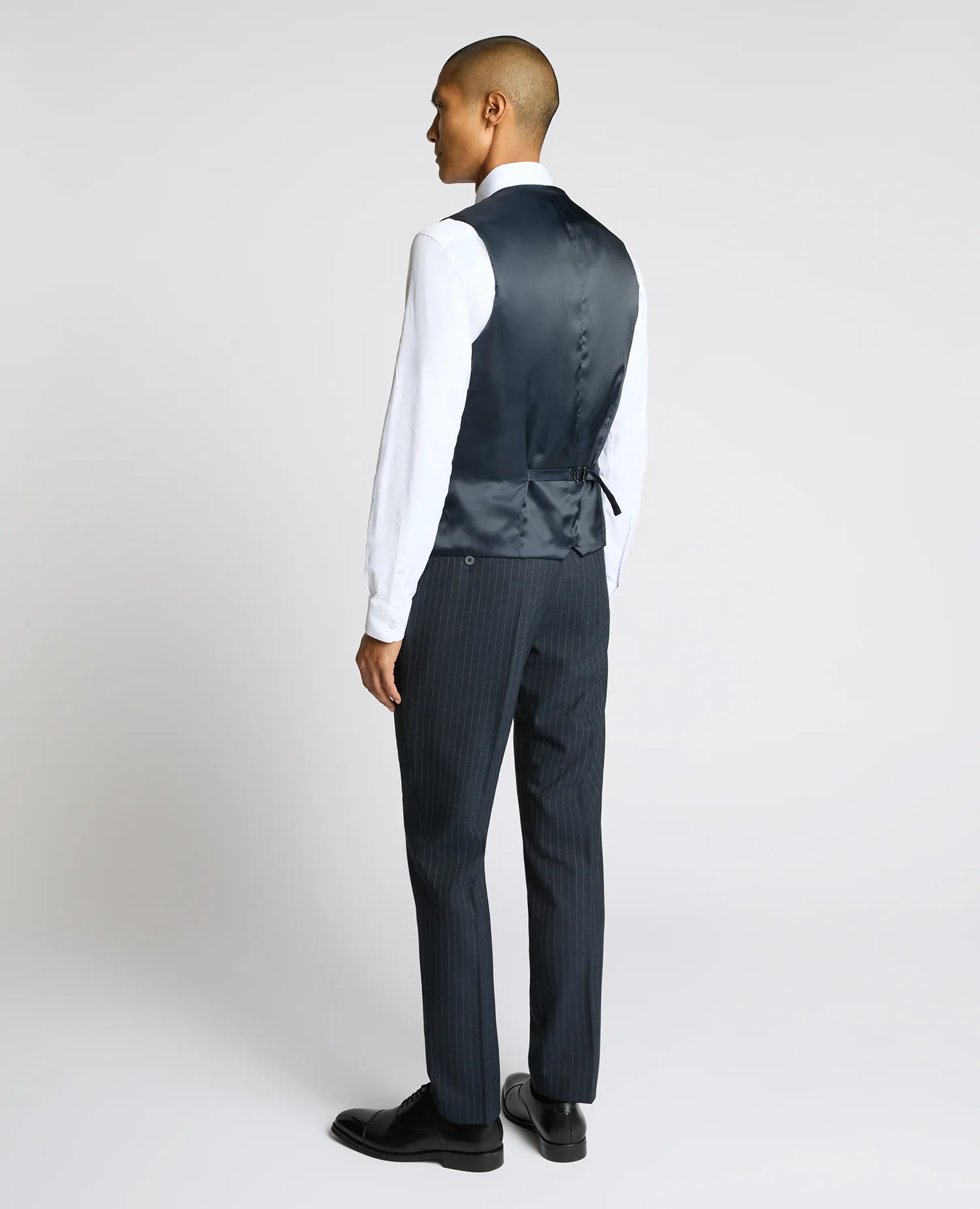Slim Fit Stripe Waistcoat - Image 3