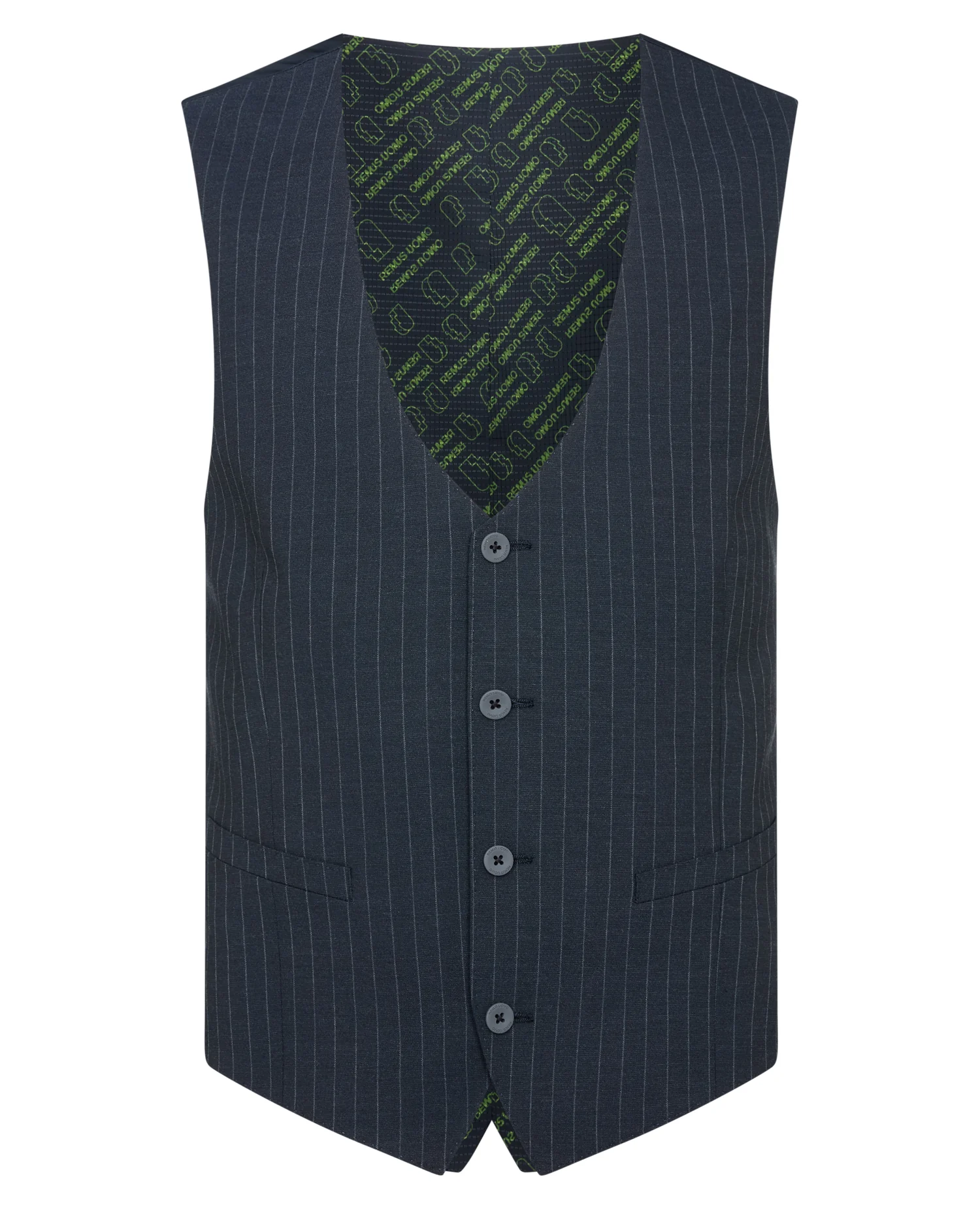 Slim Fit Stripe Waistcoat - Image 5