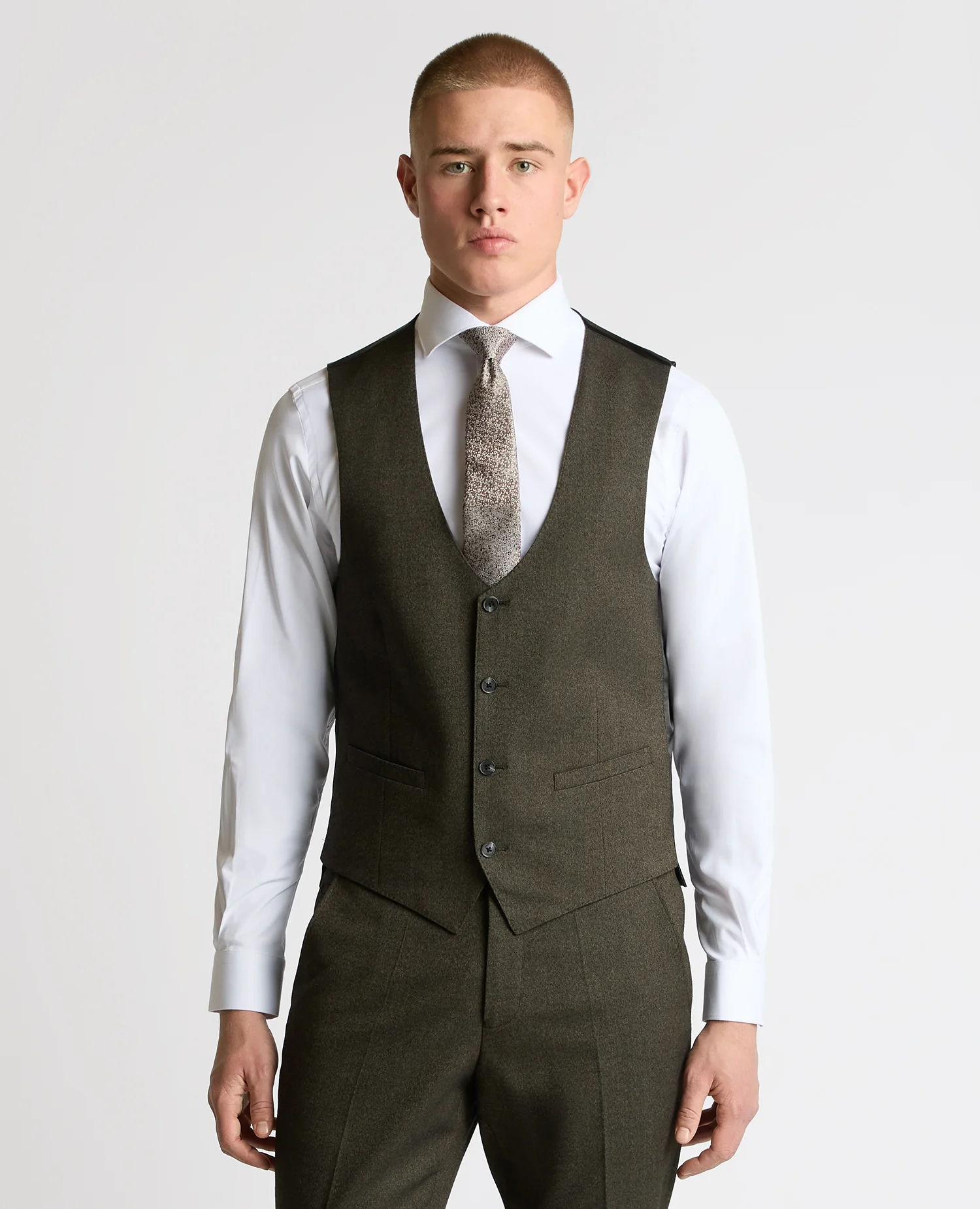 Slim fit polyviscose stretch mix and match suit waistcoat