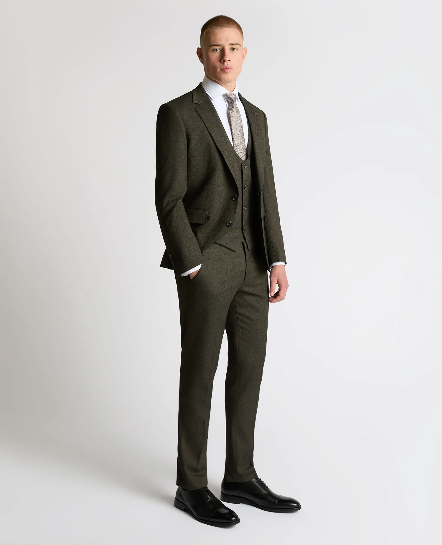 Slim fit polyviscose stretch mix and match suit waistcoat - Image 2