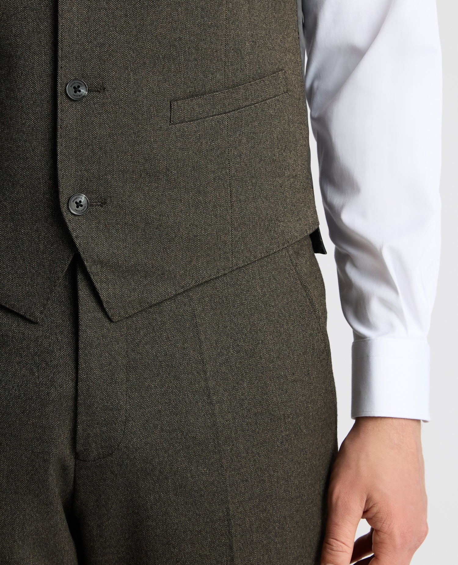 Slim fit polyviscose stretch mix and match suit waistcoat - Image 4