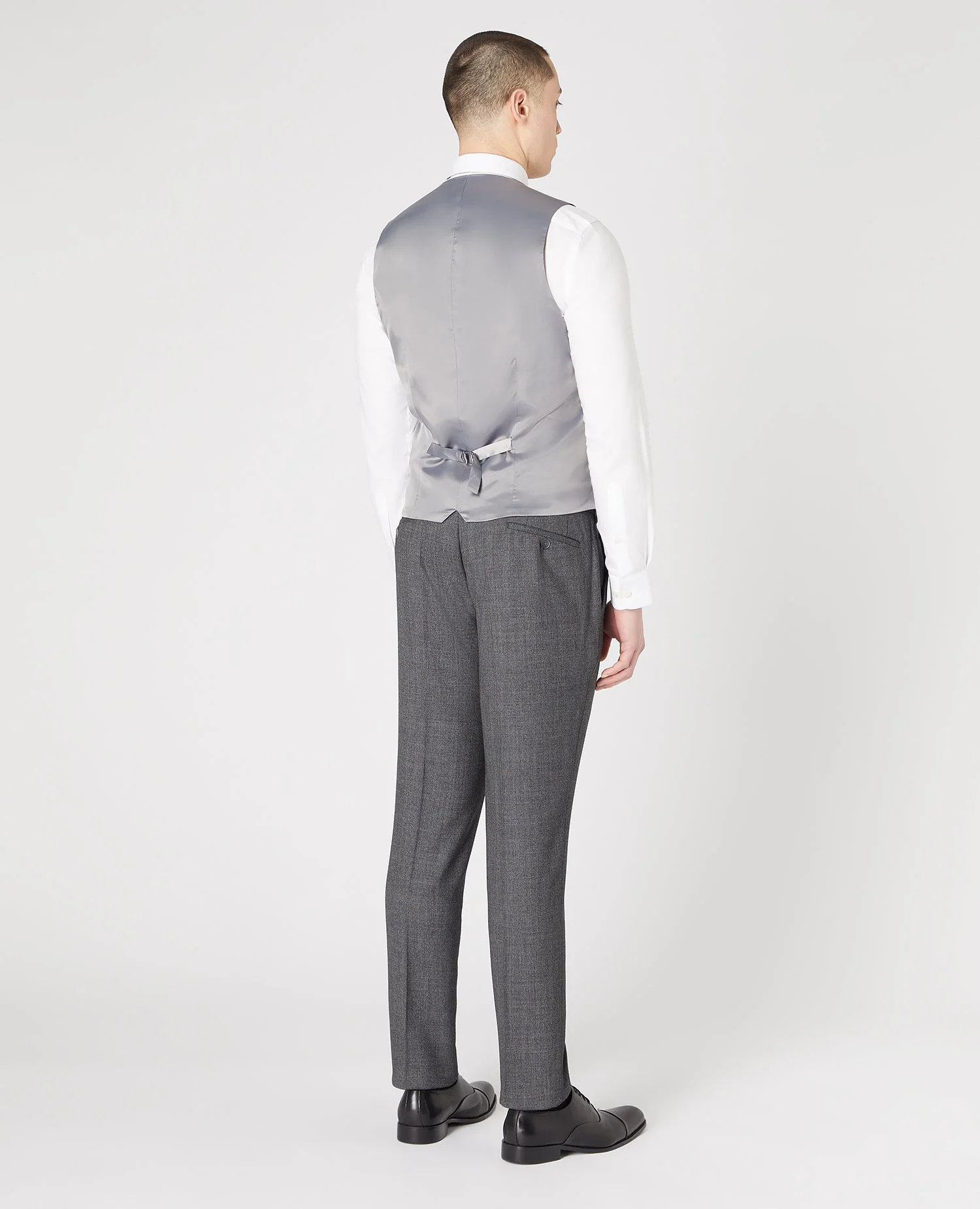 Slim Fit Wool-Rich Mix and Match Suit Waistcoat - Image 3