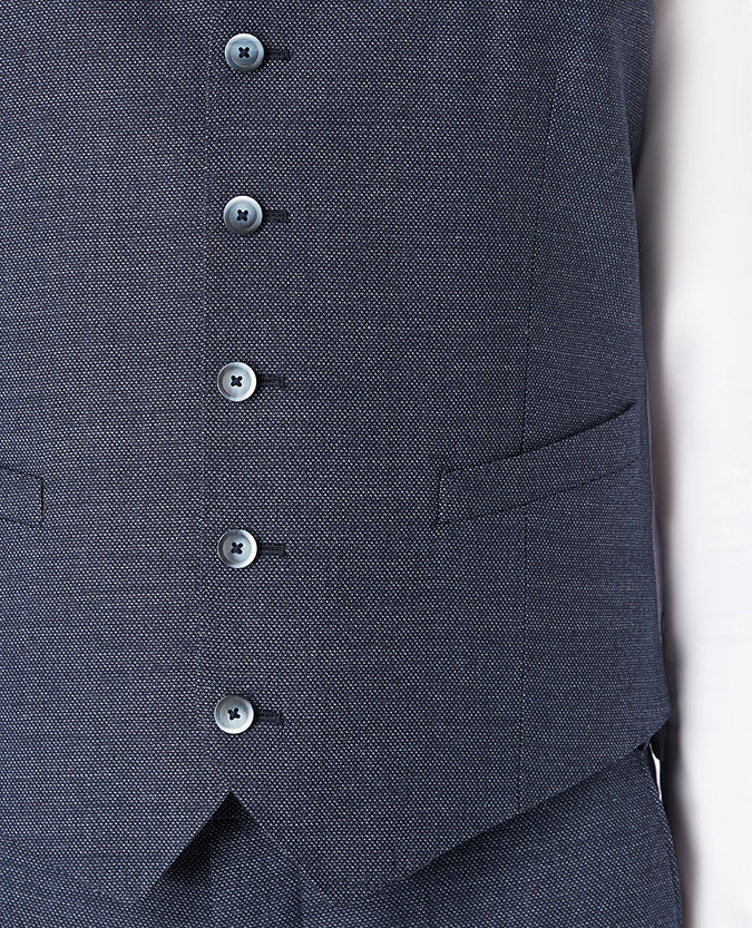 Tapered Fit Wool-Rich Mix and Match Suit Waistcoat - Image 4