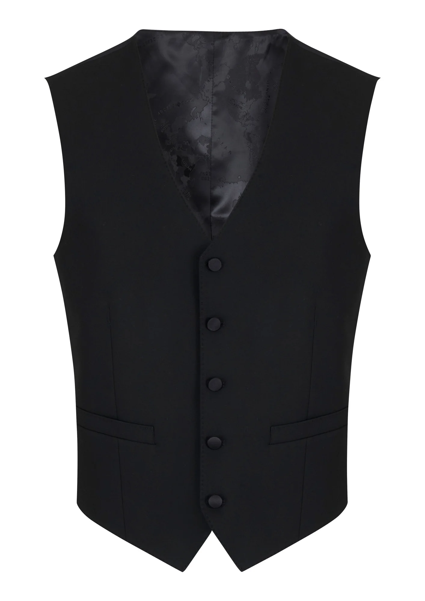 Tapered fit polyviscose stretch mix and match suit waistcoat