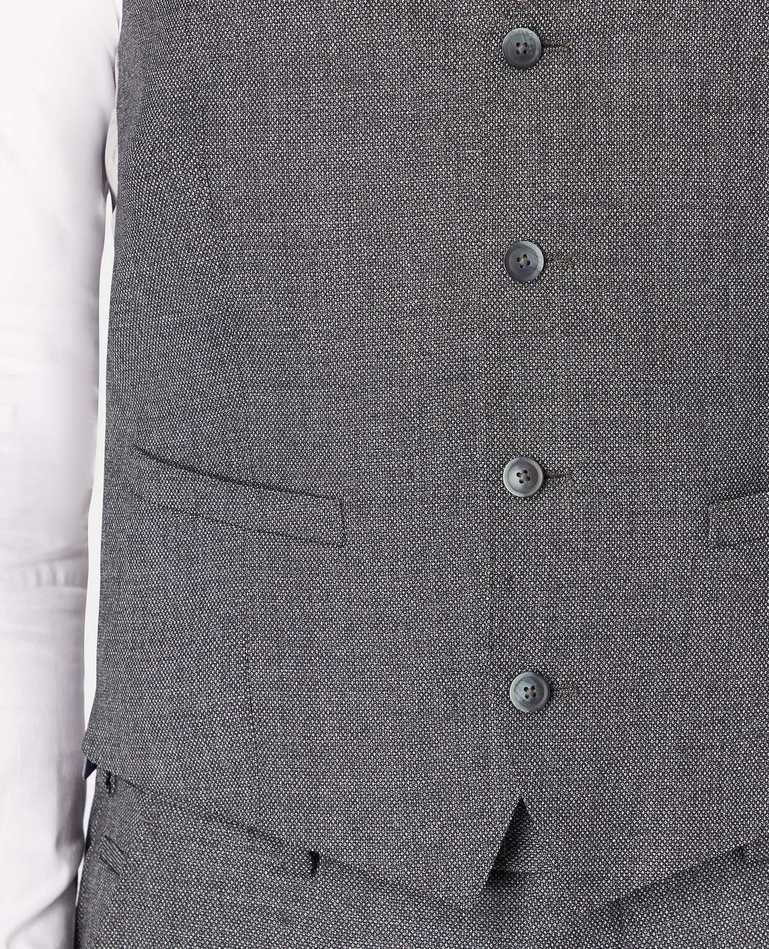 Slim Fit Wool-Rich Mix and Match Suit Waistcoat - Image 4