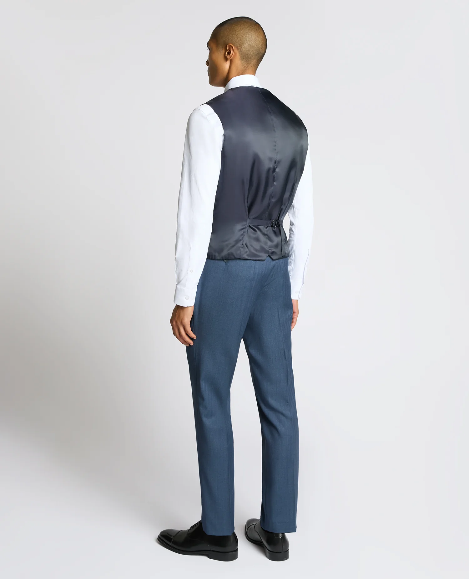 Tapered fit wool blend mix and match suit waistcoat - Image 3