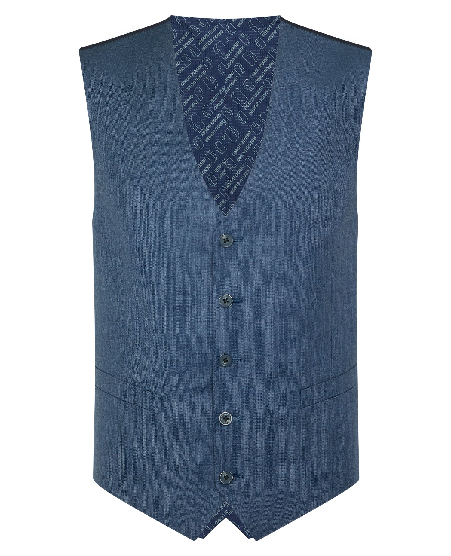Tapered fit wool blend mix and match suit waistcoat - Image 5